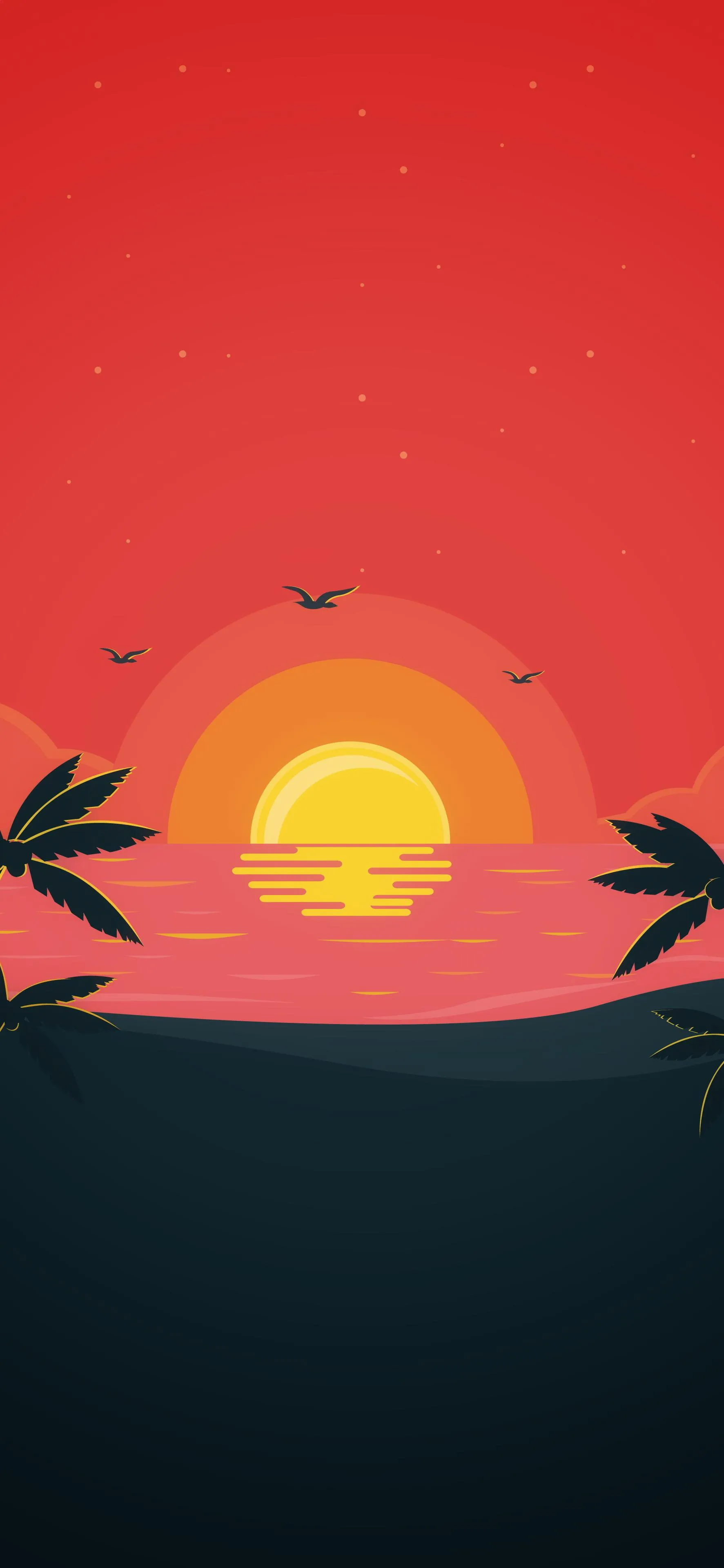 Beautiful Sunset Beach Scene for Relaxing Phone Look