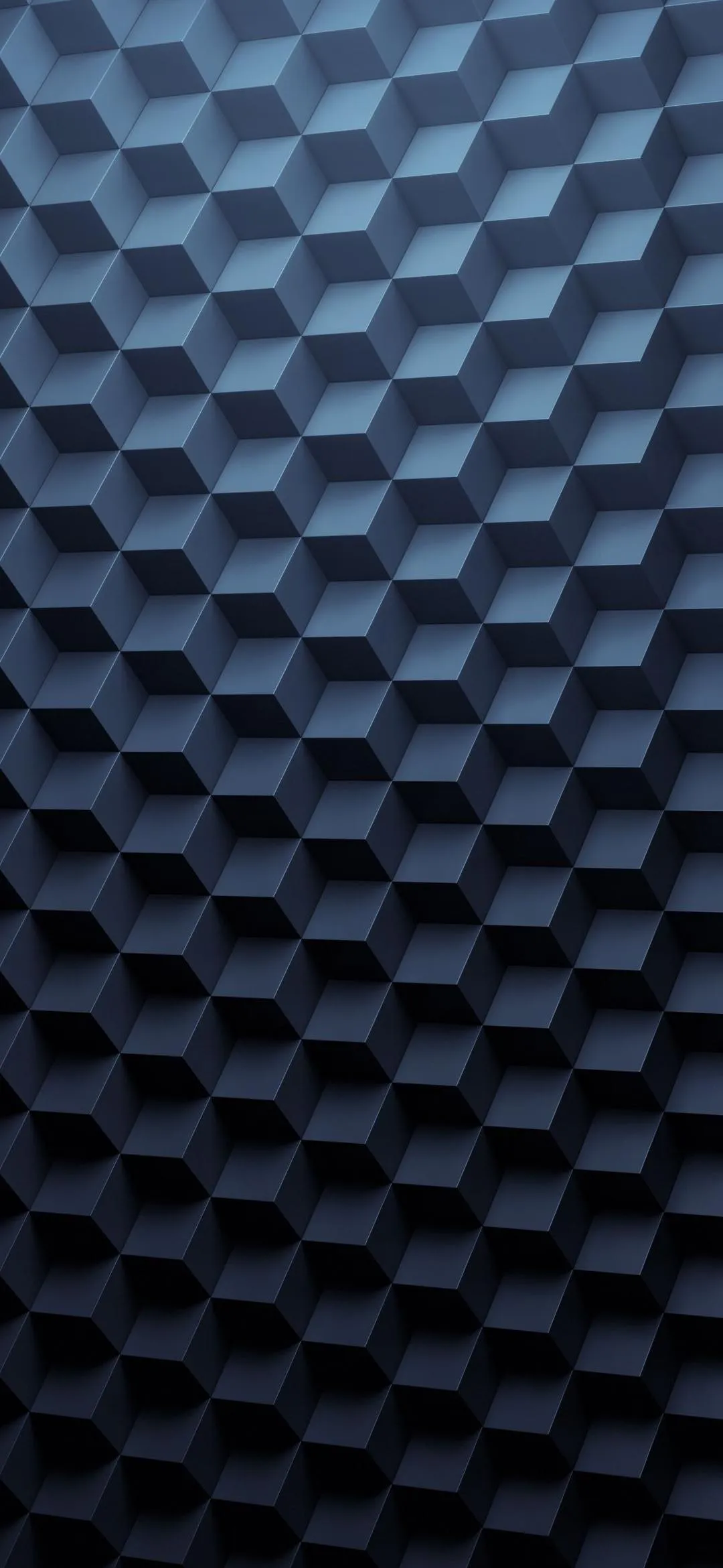 Black 3D Geometric Pattern with Metallic Texture Wallpaper