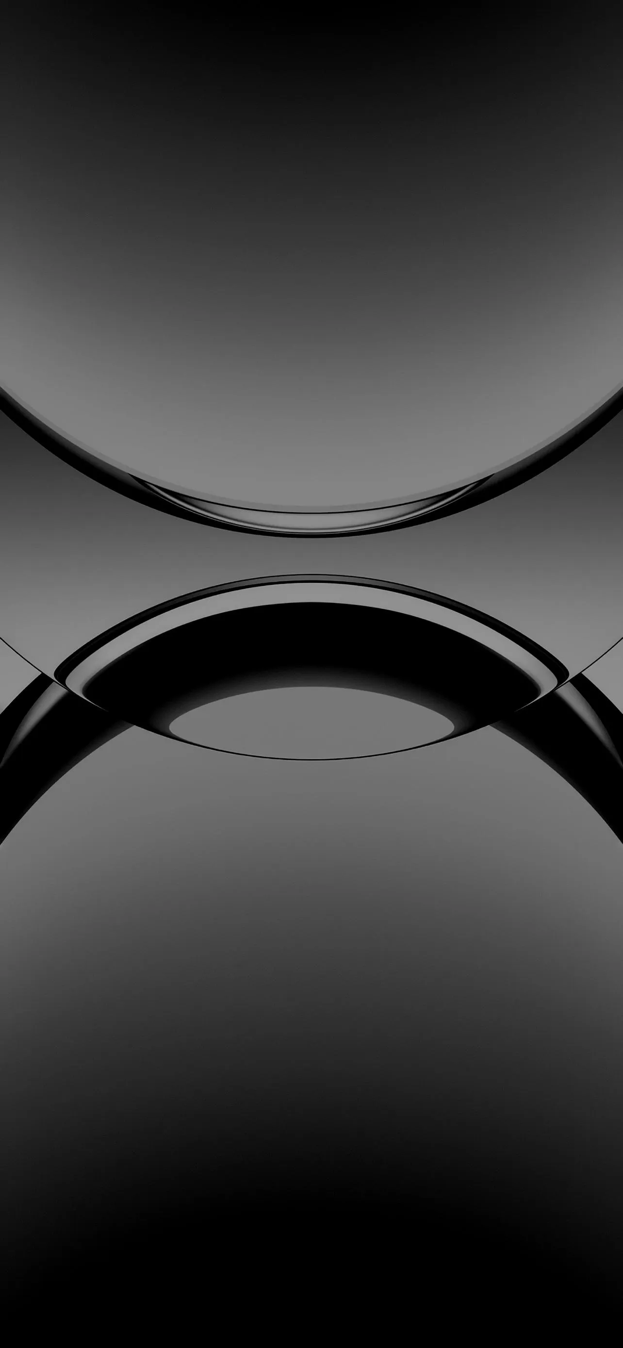 Black Abstract Circles Forming Modern Minimal Art Wallpaper