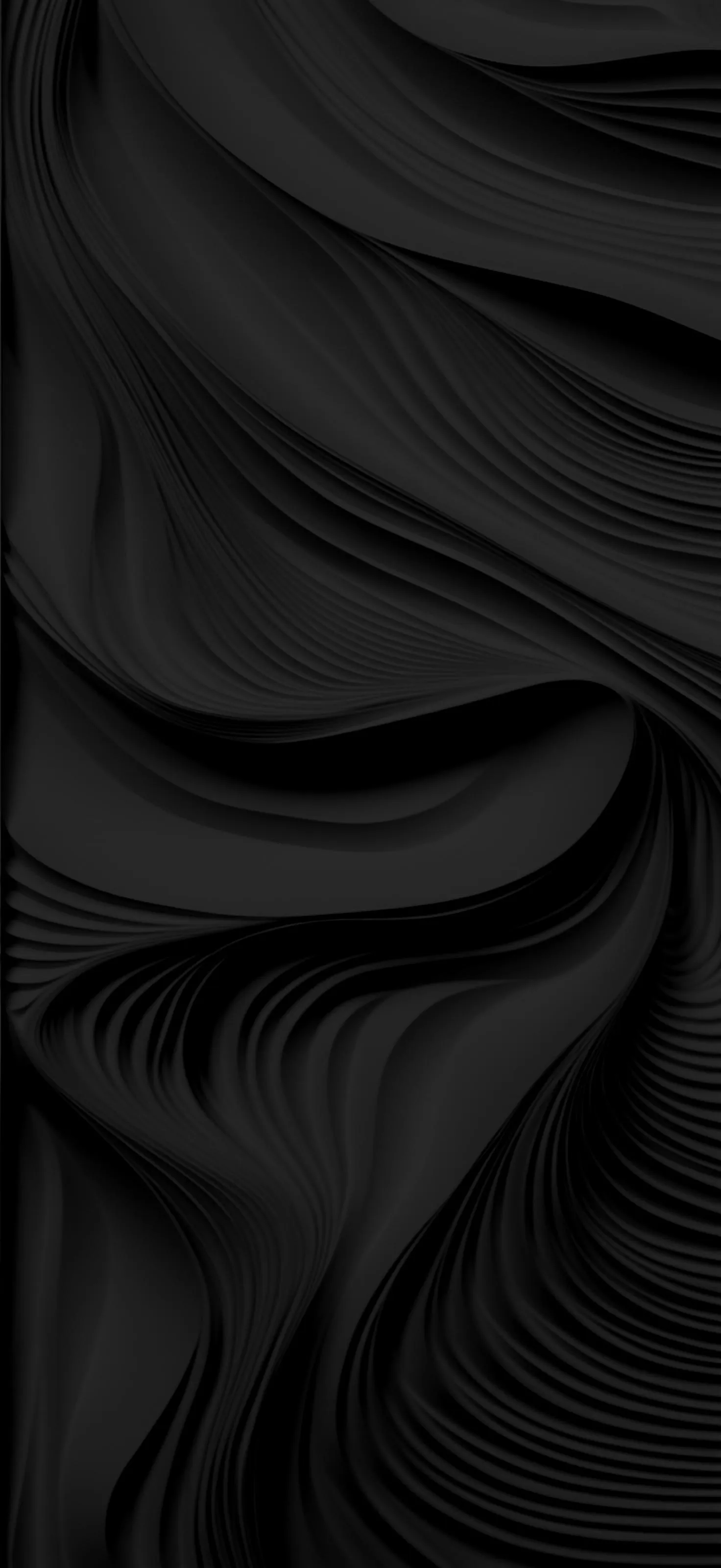 Black Abstract Texture With Flowing Silk Pattern Design