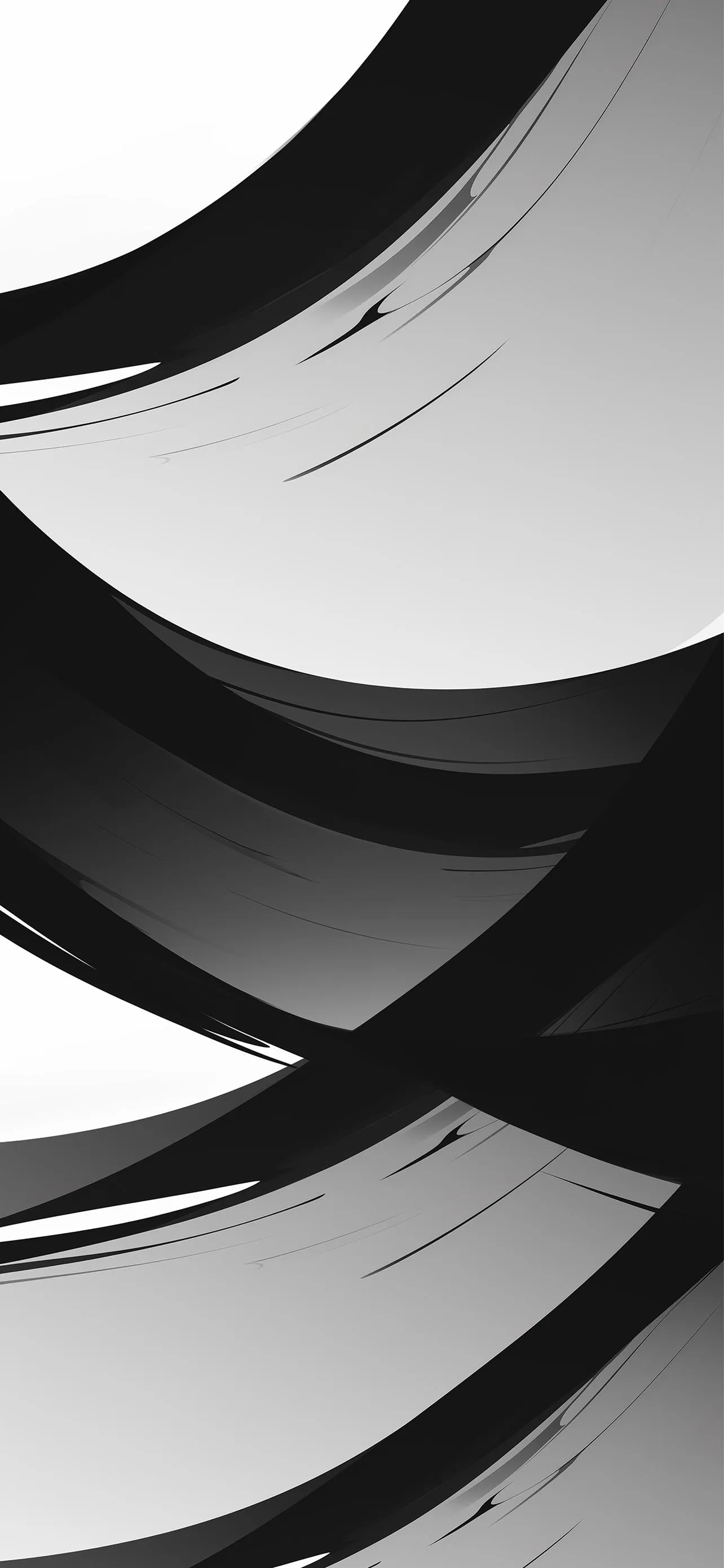 Black and White Minimal Brush Stroke Abstract Design