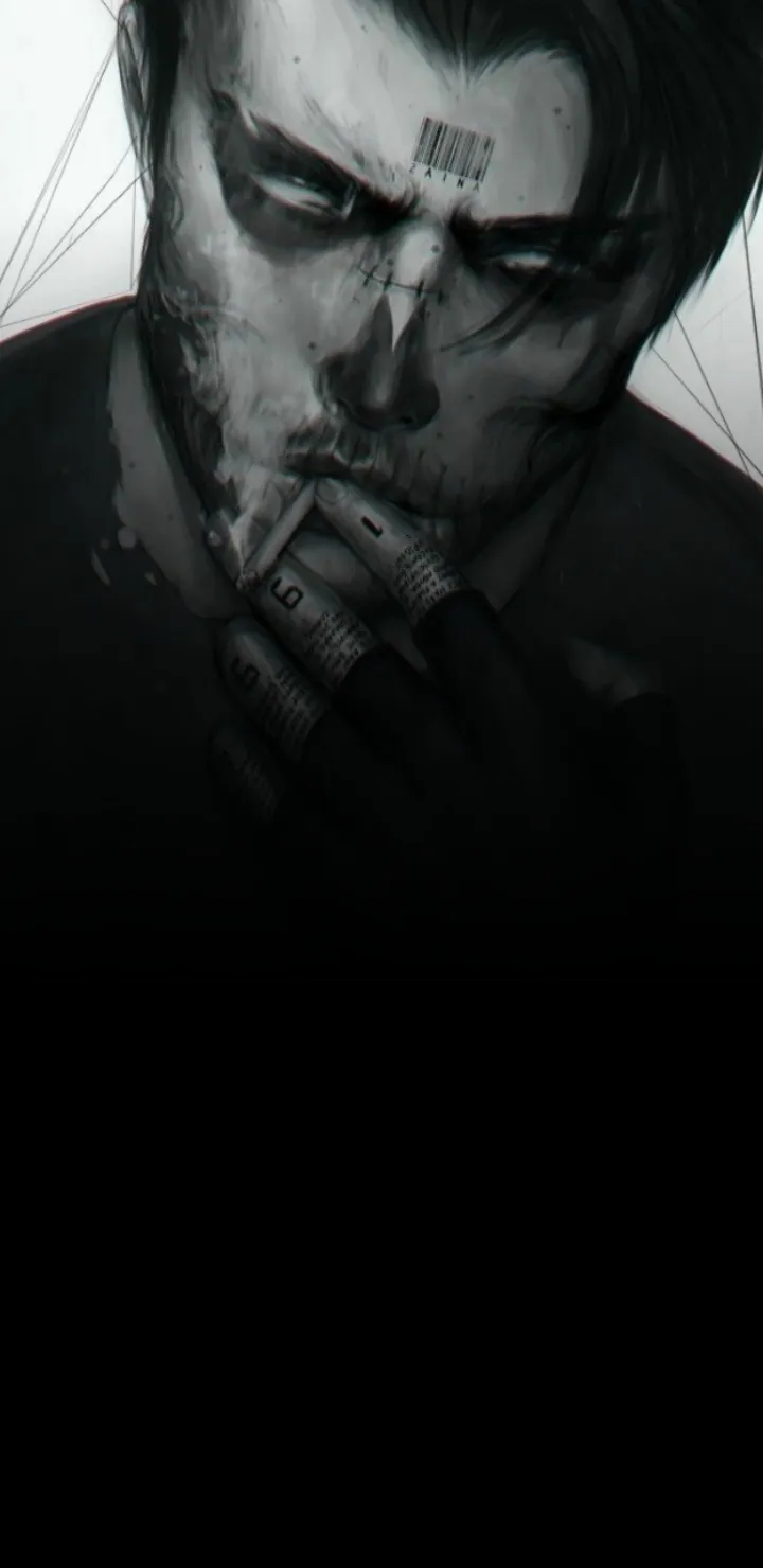 Black and White Portrait of Mysterious Man Wallpaper HD