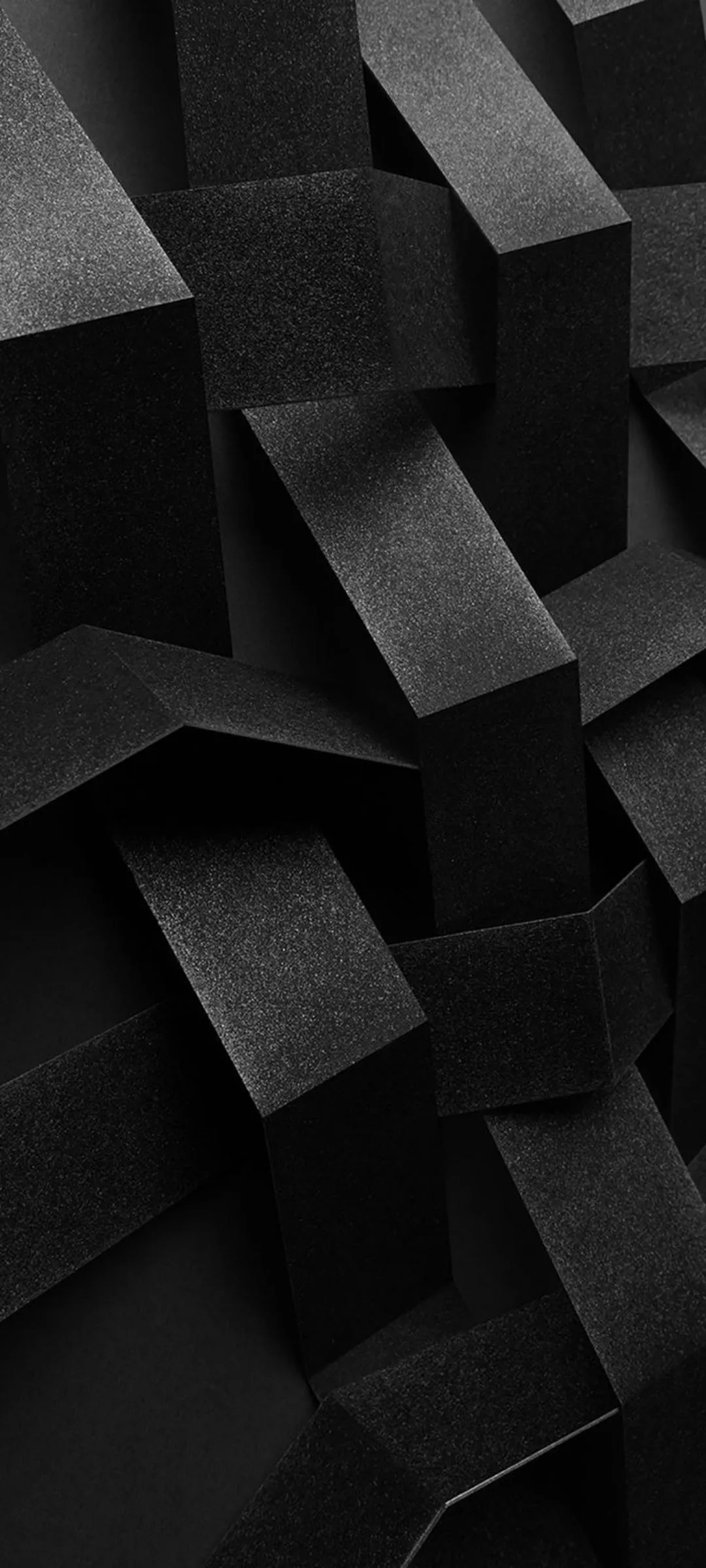 Black Cubes Abstract 3D Geometric Pattern Design Wallpaper