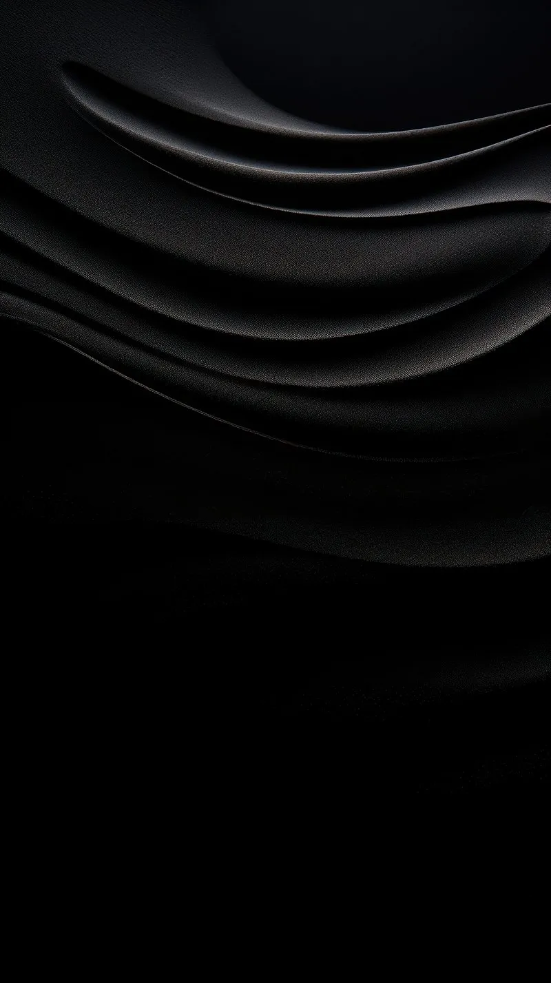 Black Flowing Waves Forming Elegant Smooth Minimal Pattern