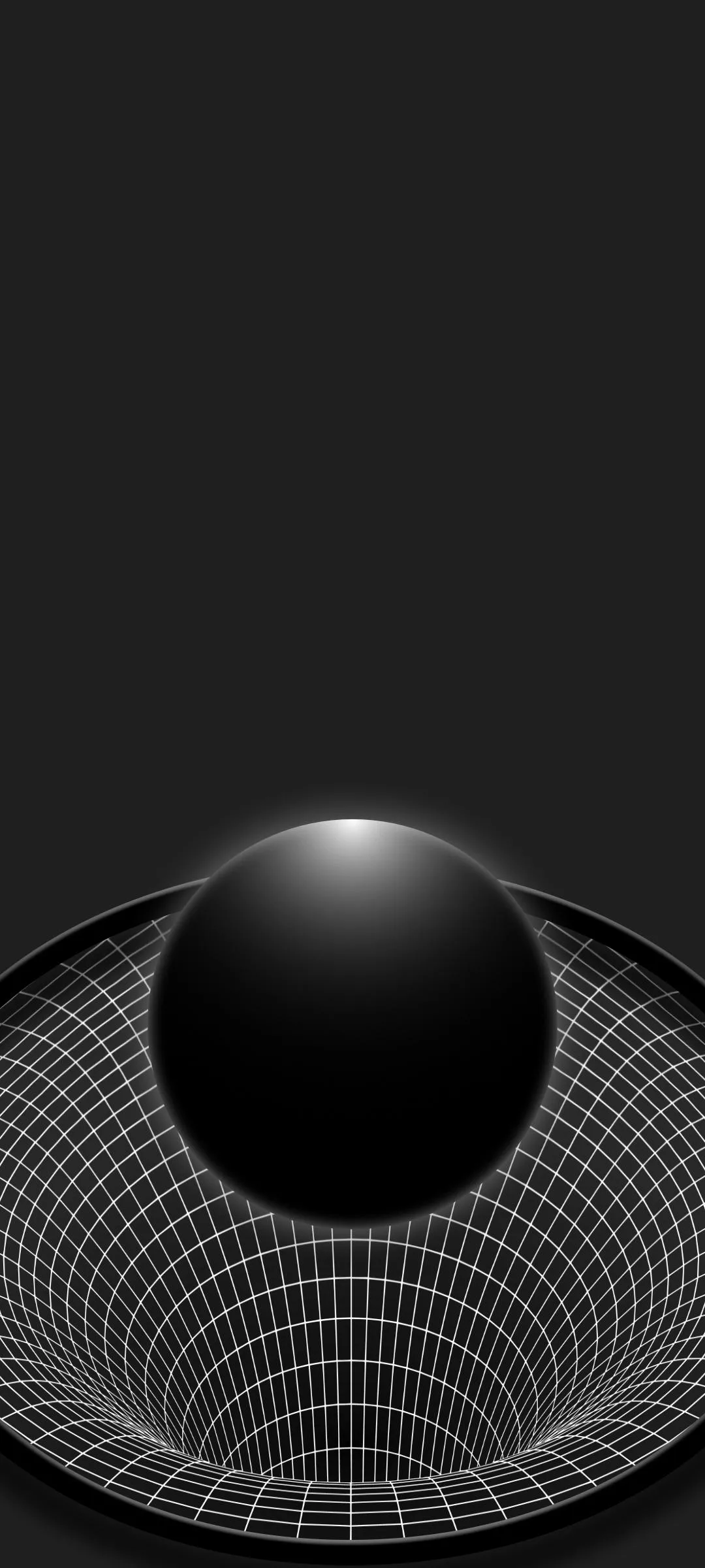Black Futuristic Sphere with Geometric Patterns Wallpaper
