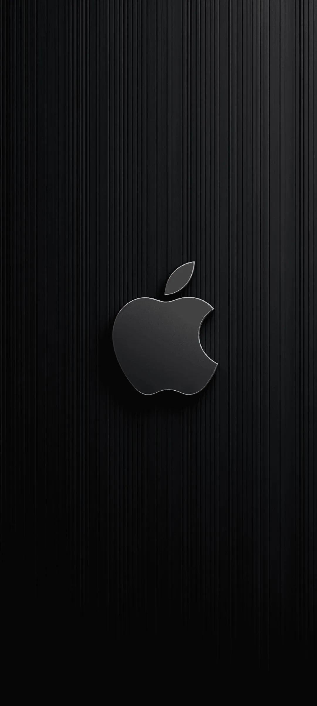 Black Minimal Apple Logo Elegant Phone Wallpaper HD