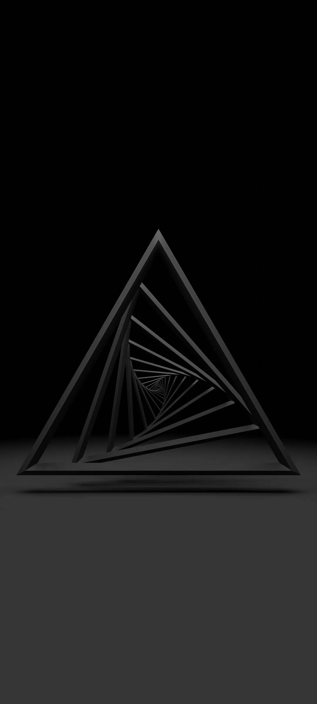 Black Minimal Pyramid Outline with Light Reflection Image