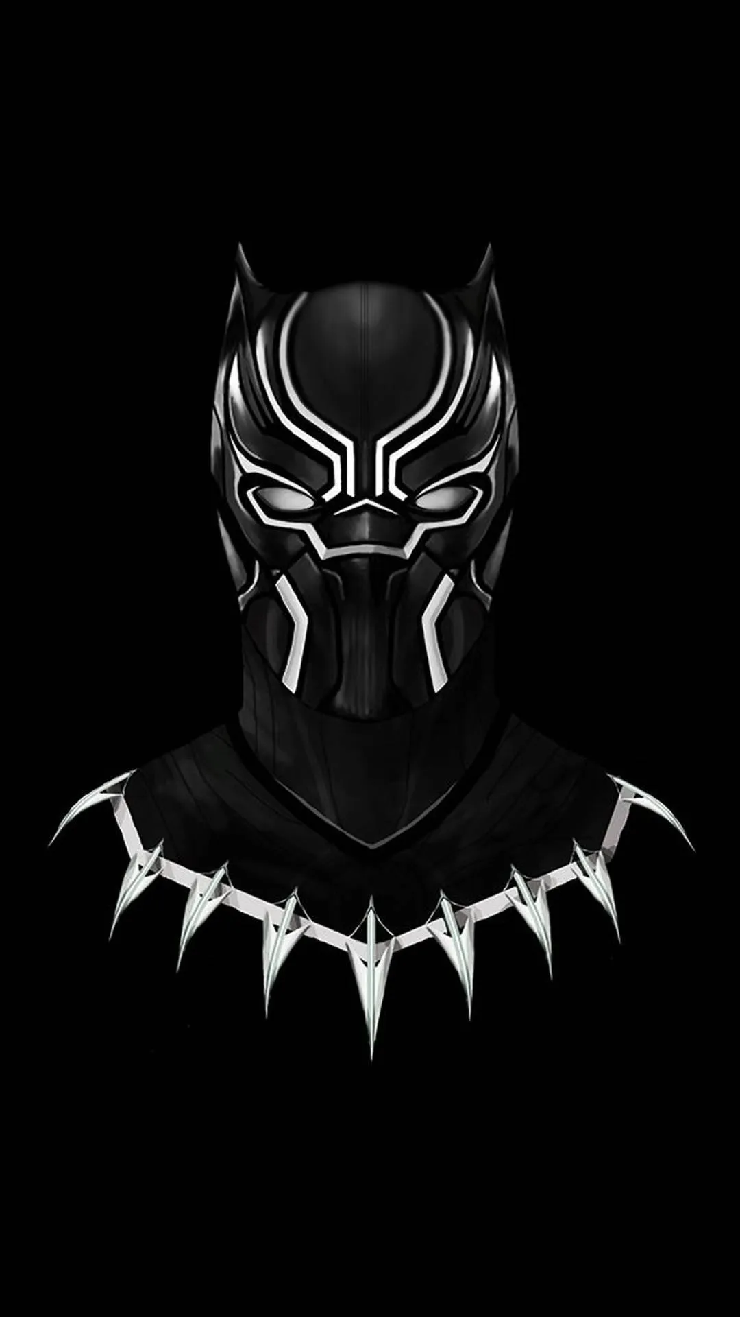 Black Panther Inspired Minimal Superhero Design Wallpaper