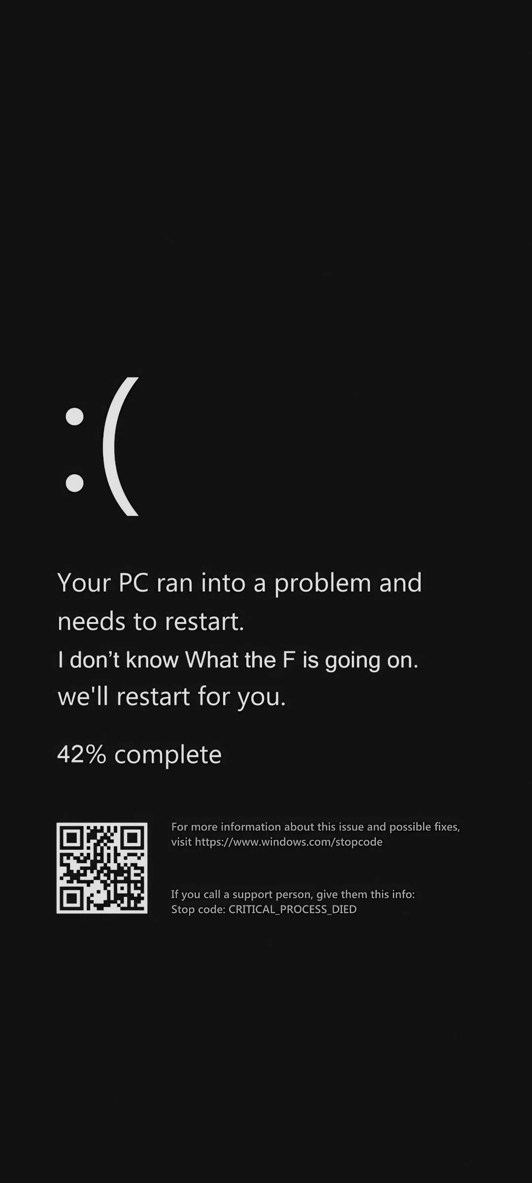 Black Screen Error Sad Face Minimal Background Wallpaper