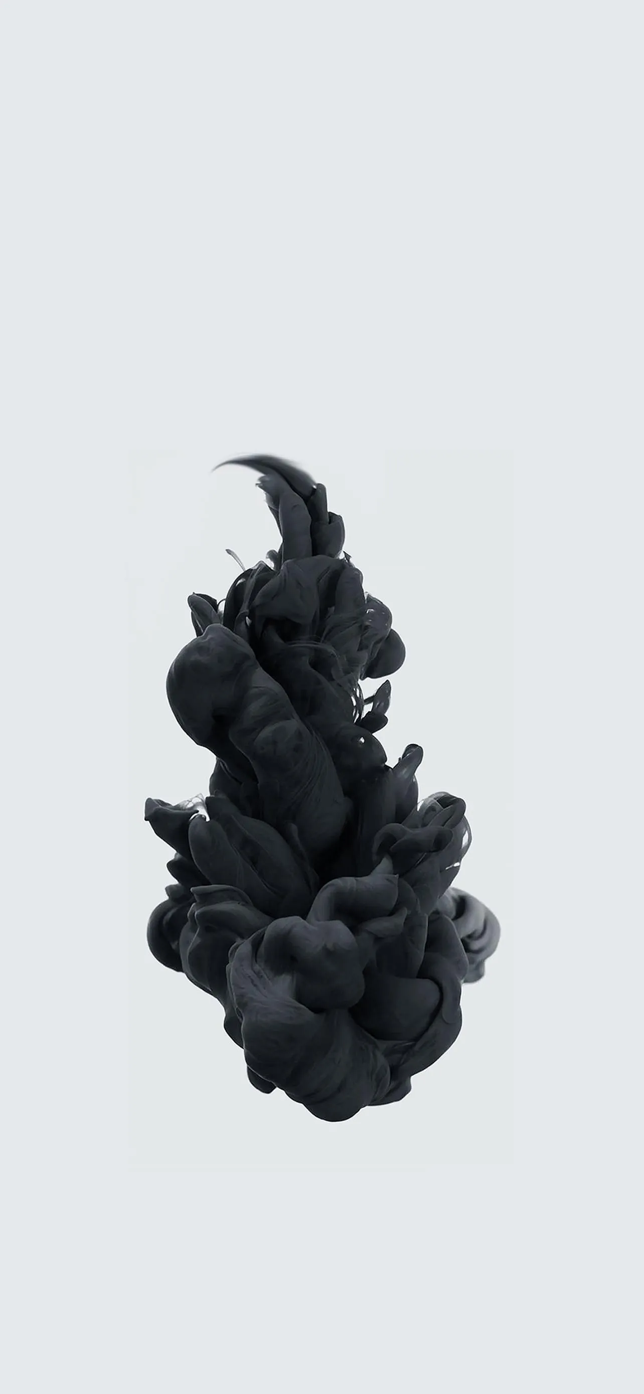 Black Smoke on White Artistic Minimalist Mobile Wallpaper