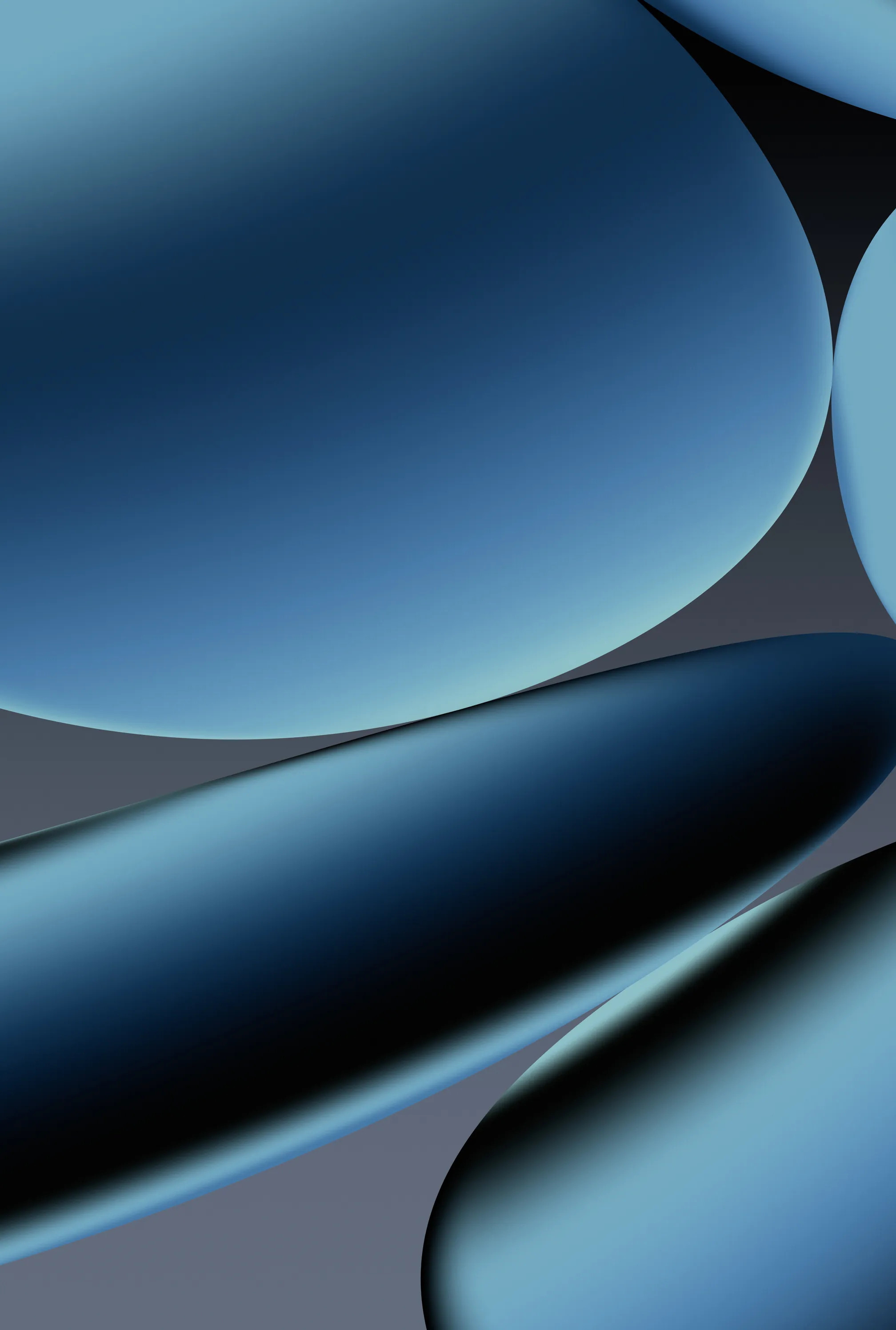 Blue Abstract Curved Design with Lighting Vivo Wallpaper