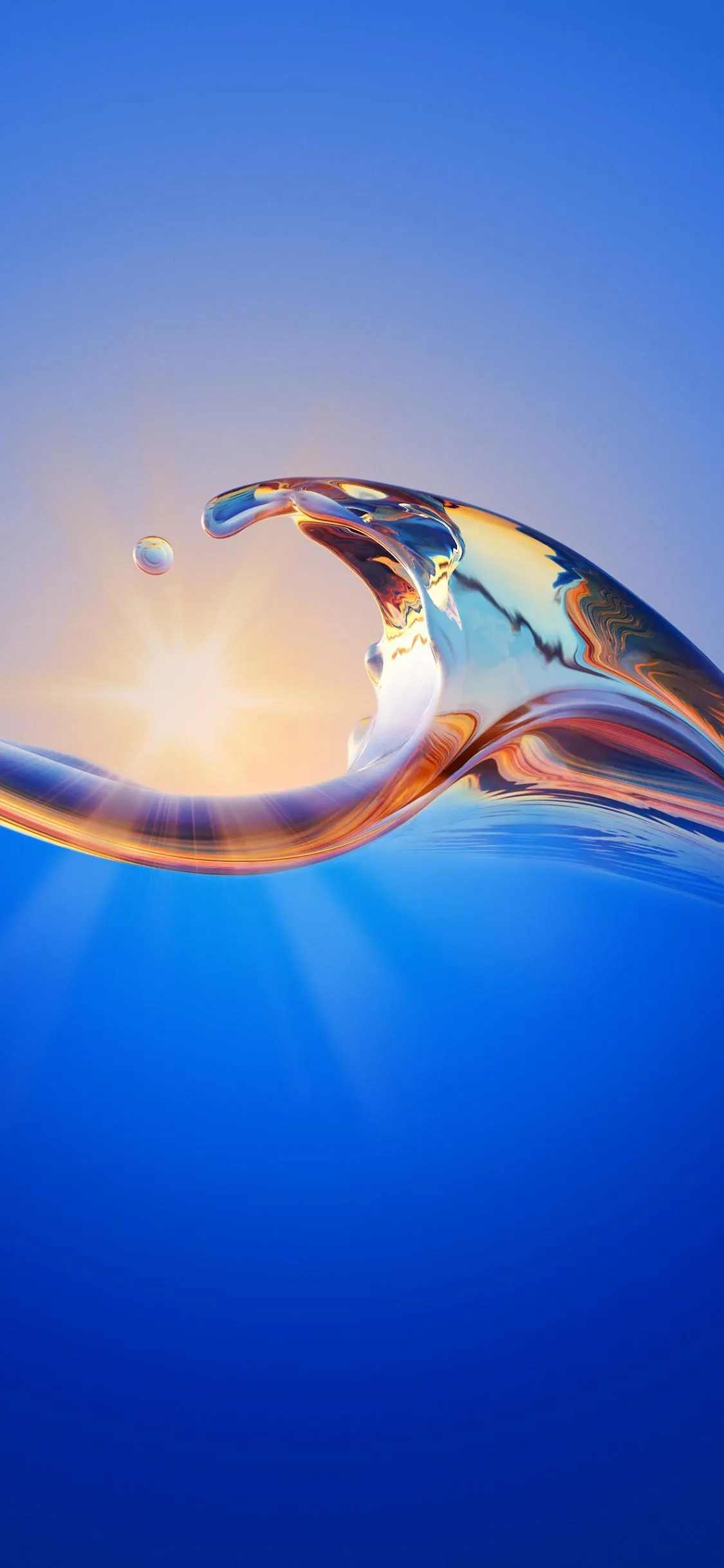 Blue Abstract Light Swirl in Digital Motion Wallpaper