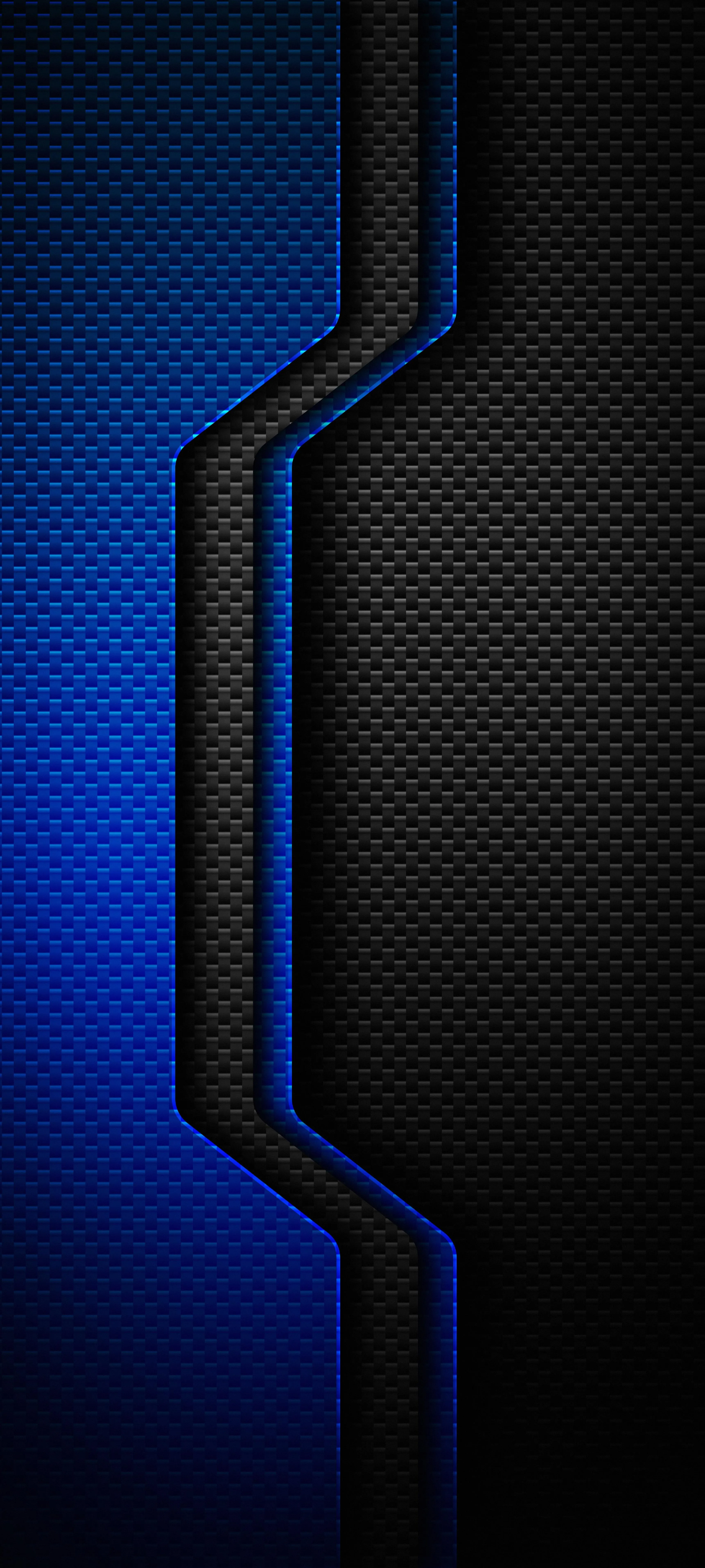 Blue and Black Futuristic Tech Style Background Wallpaper