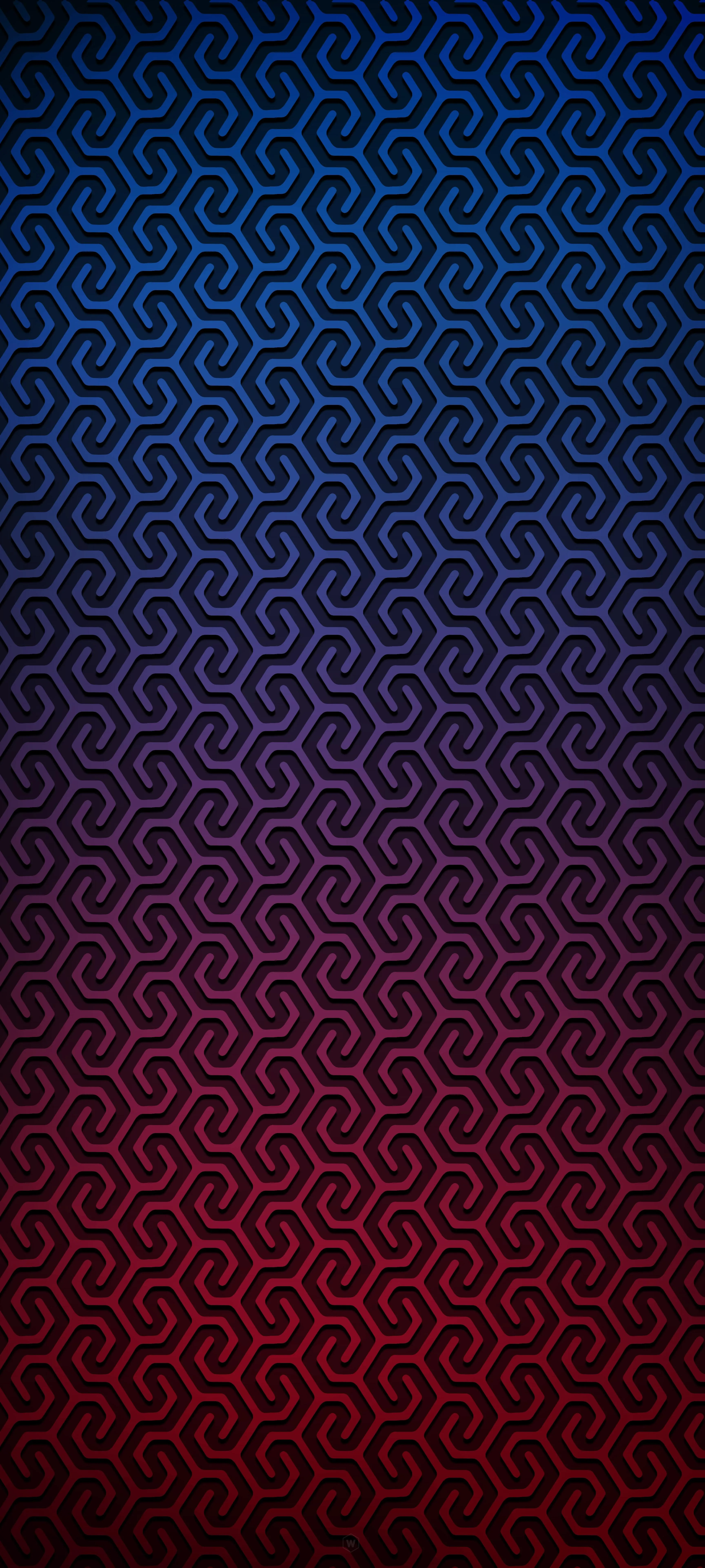 Blue and Red Gradient Digital Abstract Pattern Wallpaper
