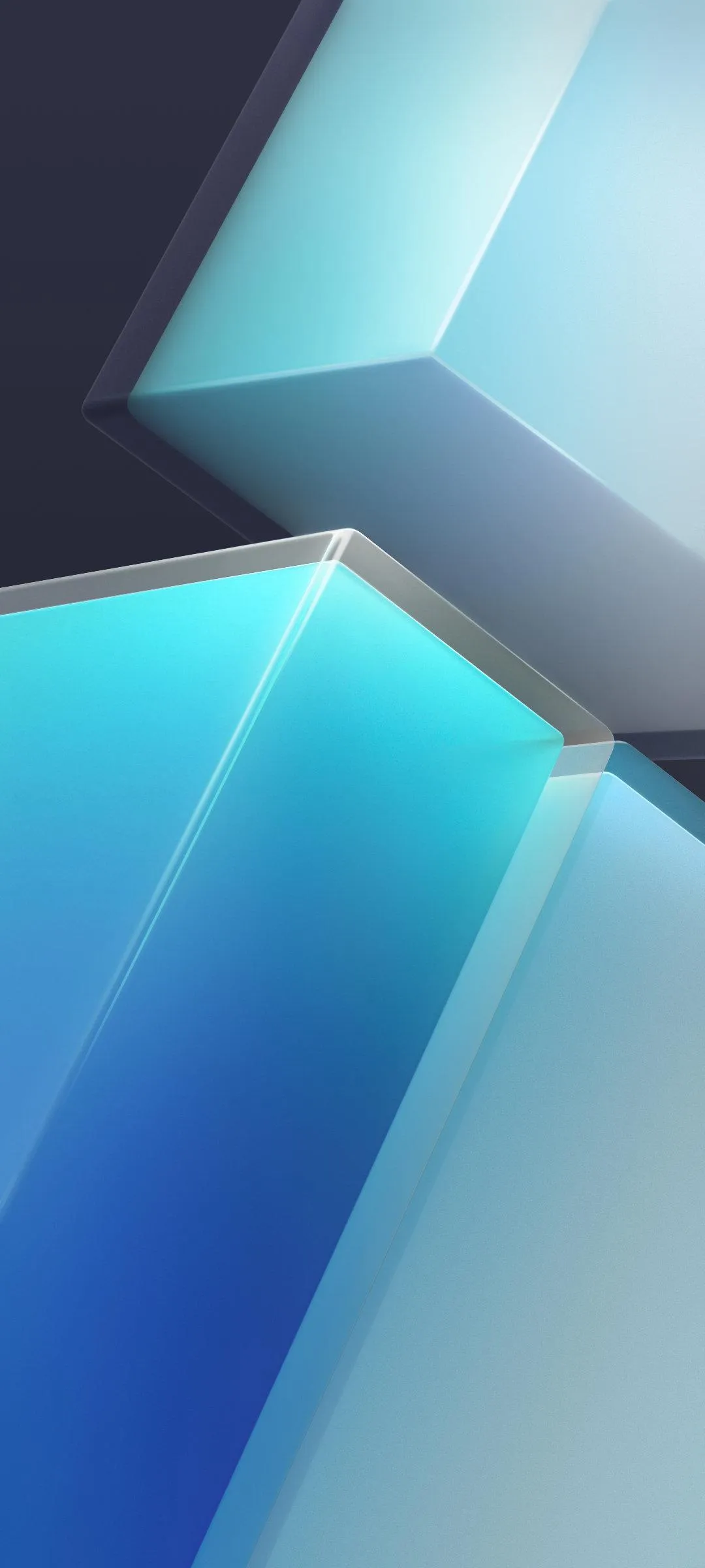 Blue and Silver Geometric Abstract Gradient Art Wallpaper