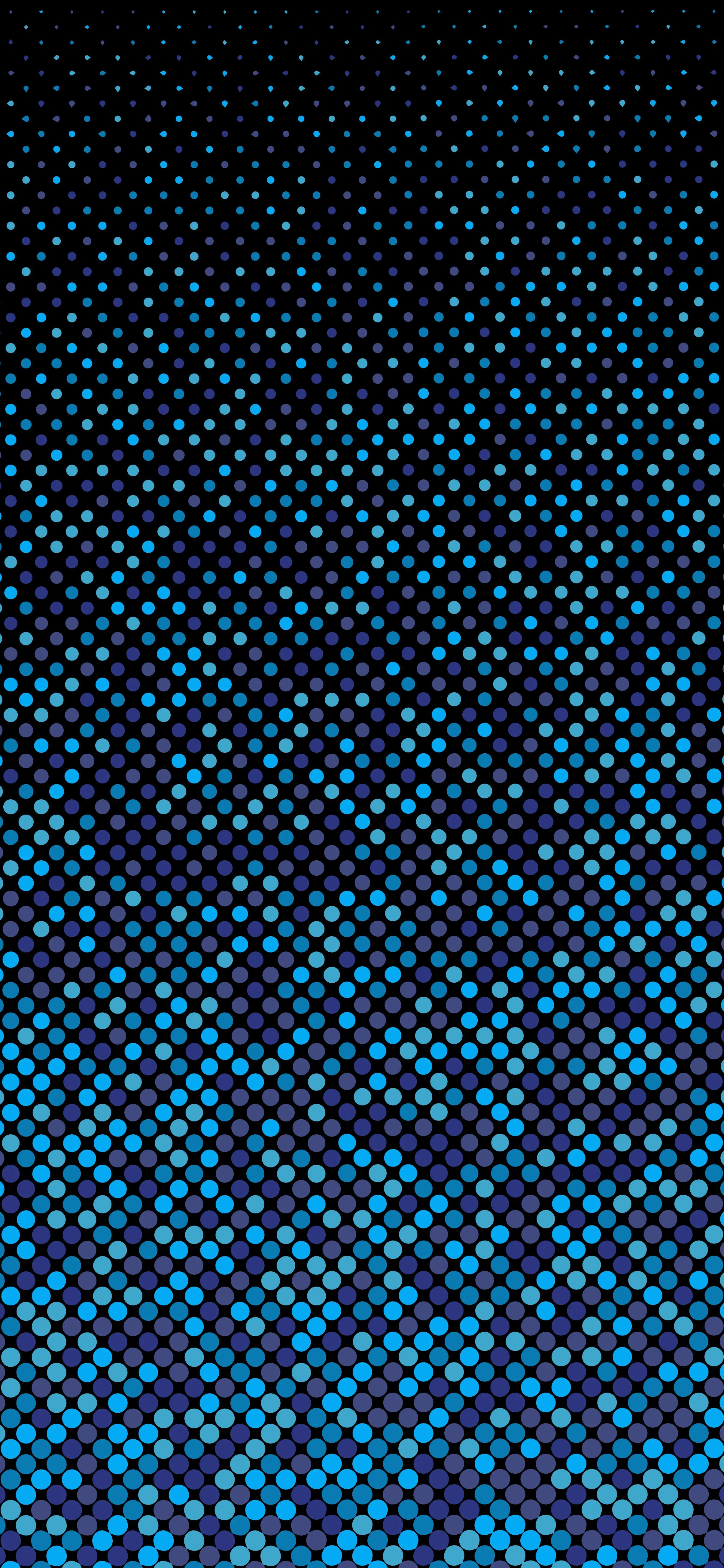 Blue Hexagonal Digital Pattern Glowing on Dark Surface