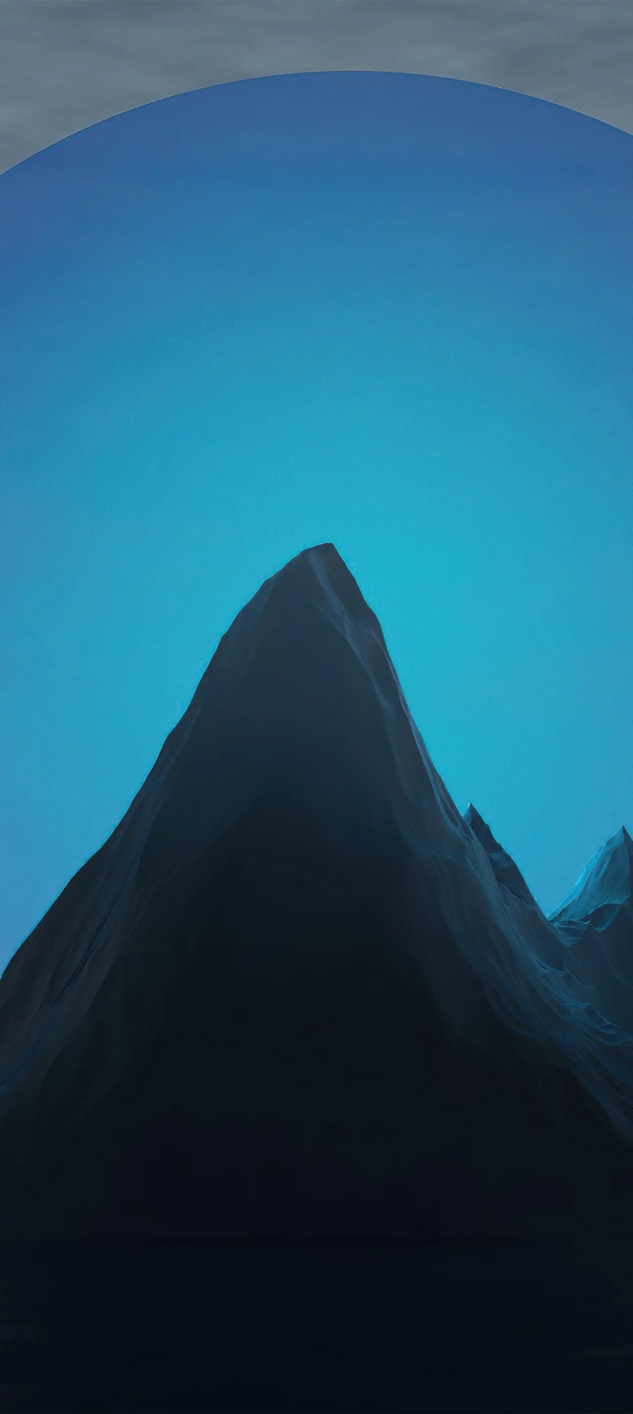 Blue Mountain Peak Sunrise Scenic Mobile Art Wallpaper