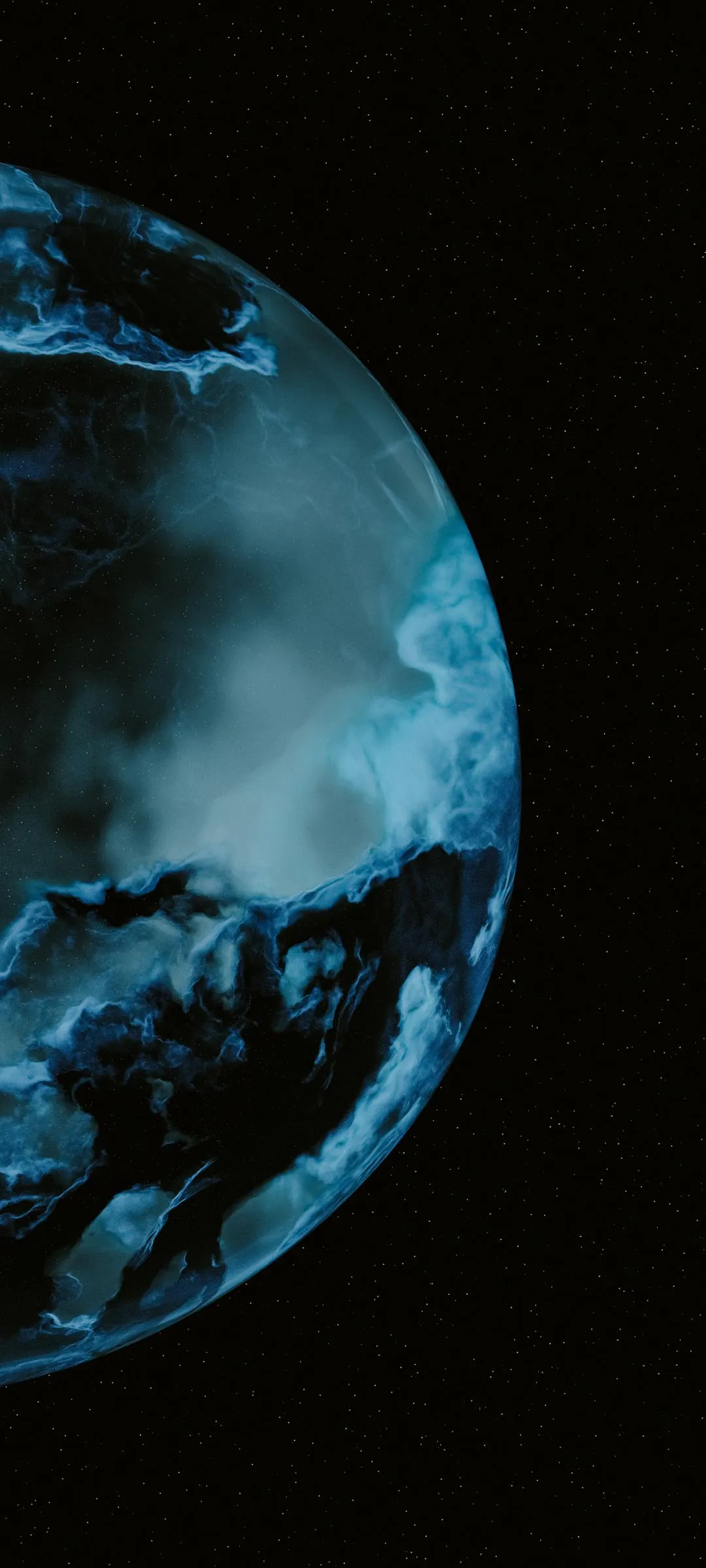 Blue Planet Earth View for Futuristic Mobile Screen