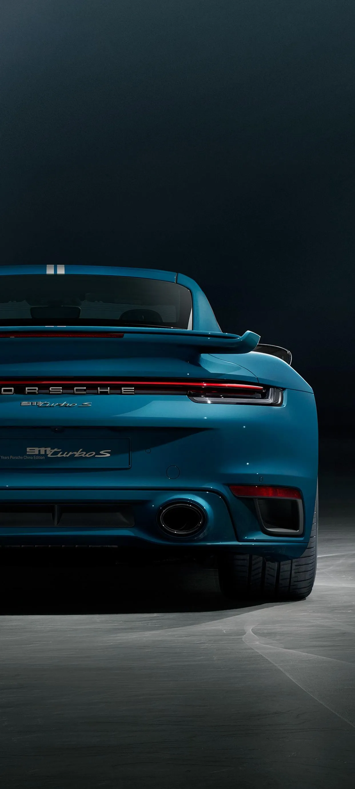 Blue Supercar in Dramatic Lighting and Shadow Effects