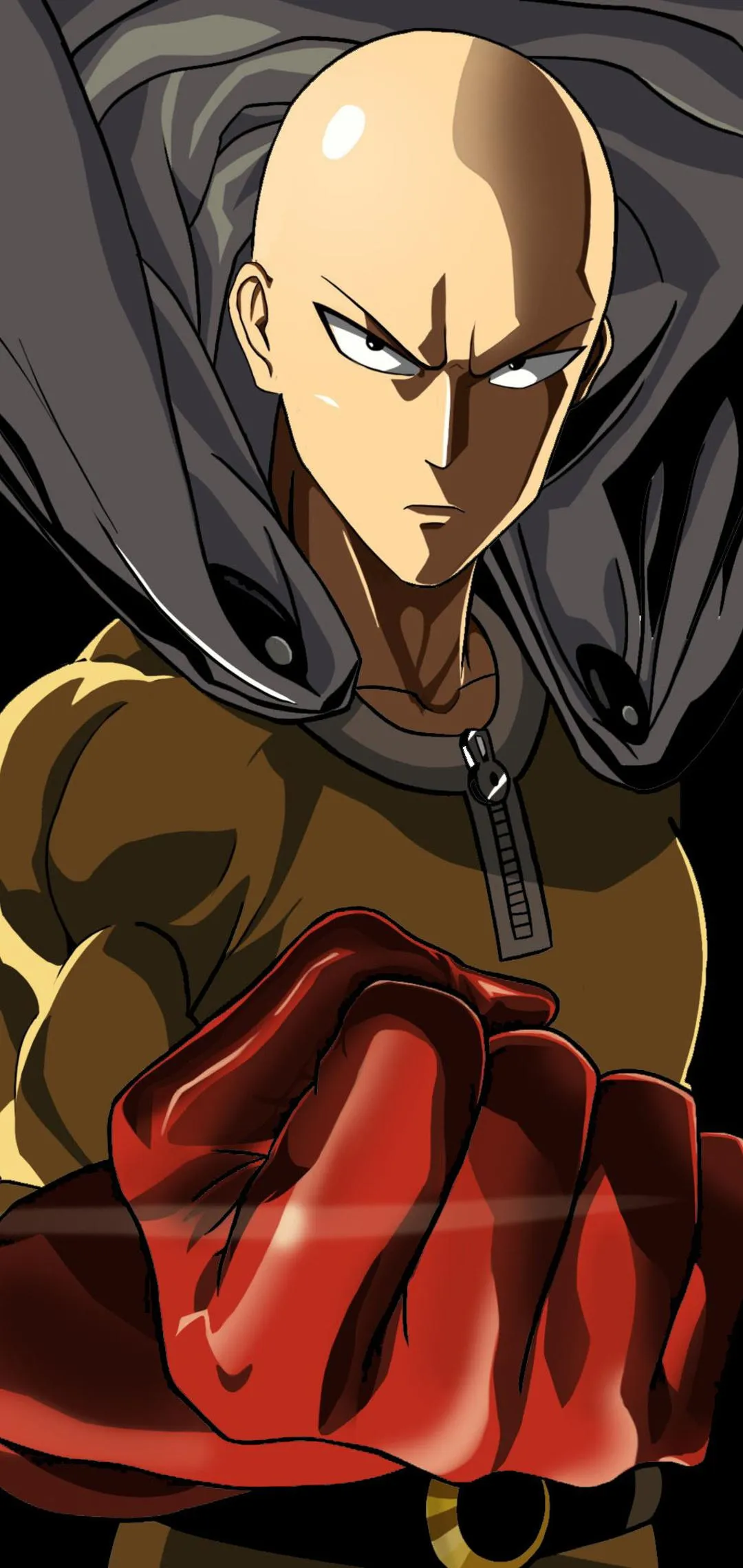 Bold Anime Hero Character with Serious Powerful Look