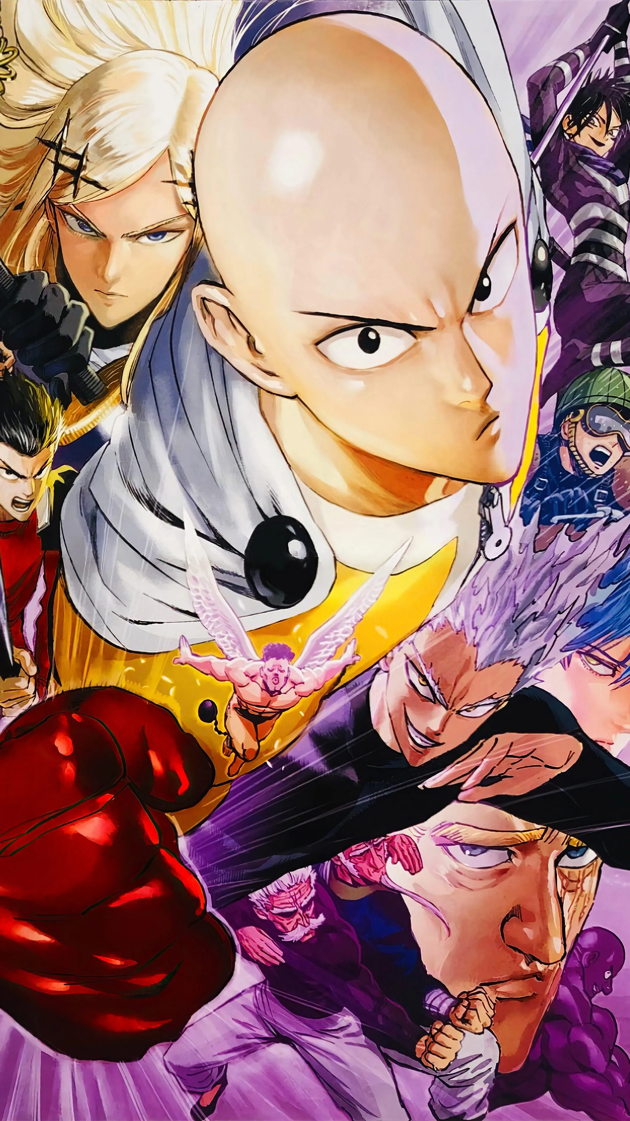 Bold Anime Hero Pose with Intense Power Energy Poster