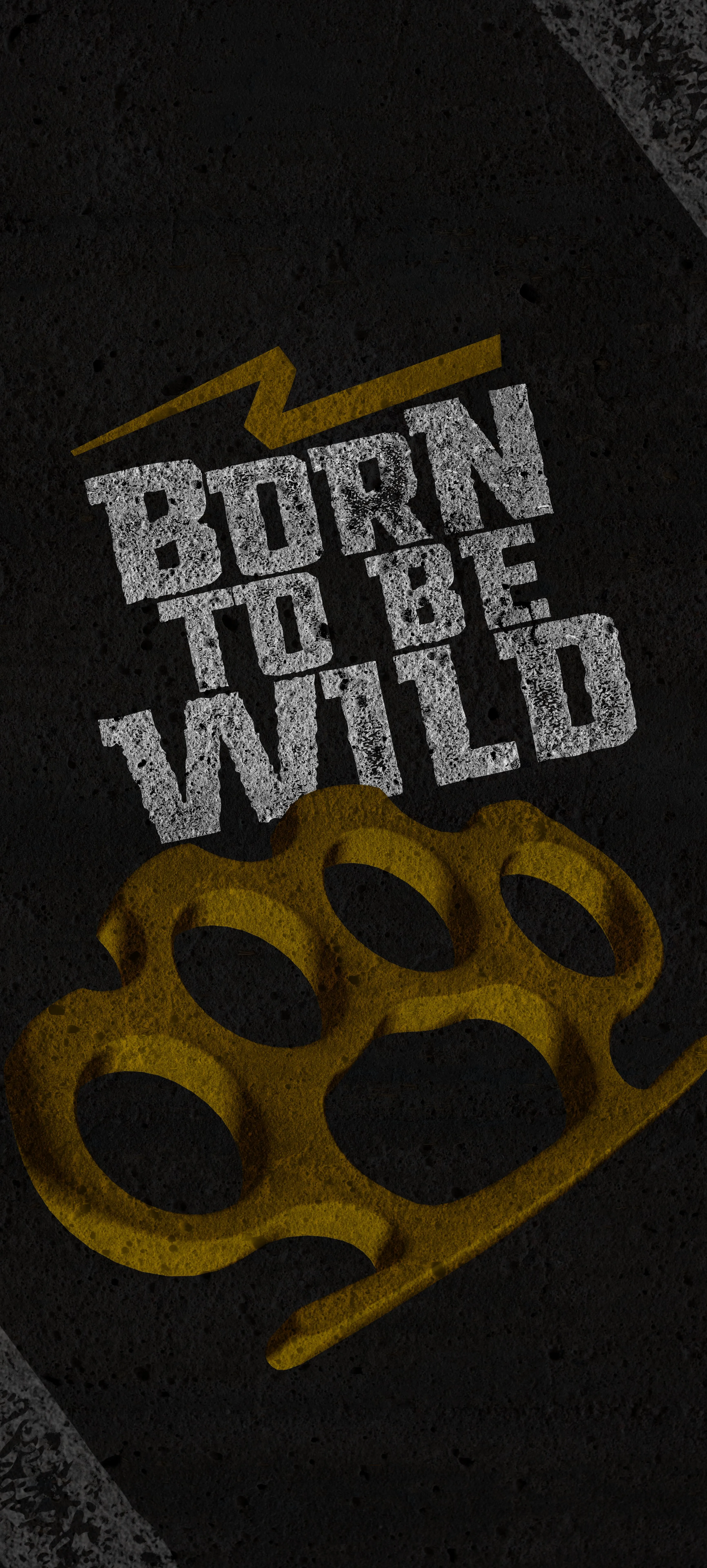 Bold Motivational Quote with Brass Knuckles Artwork for Iphone