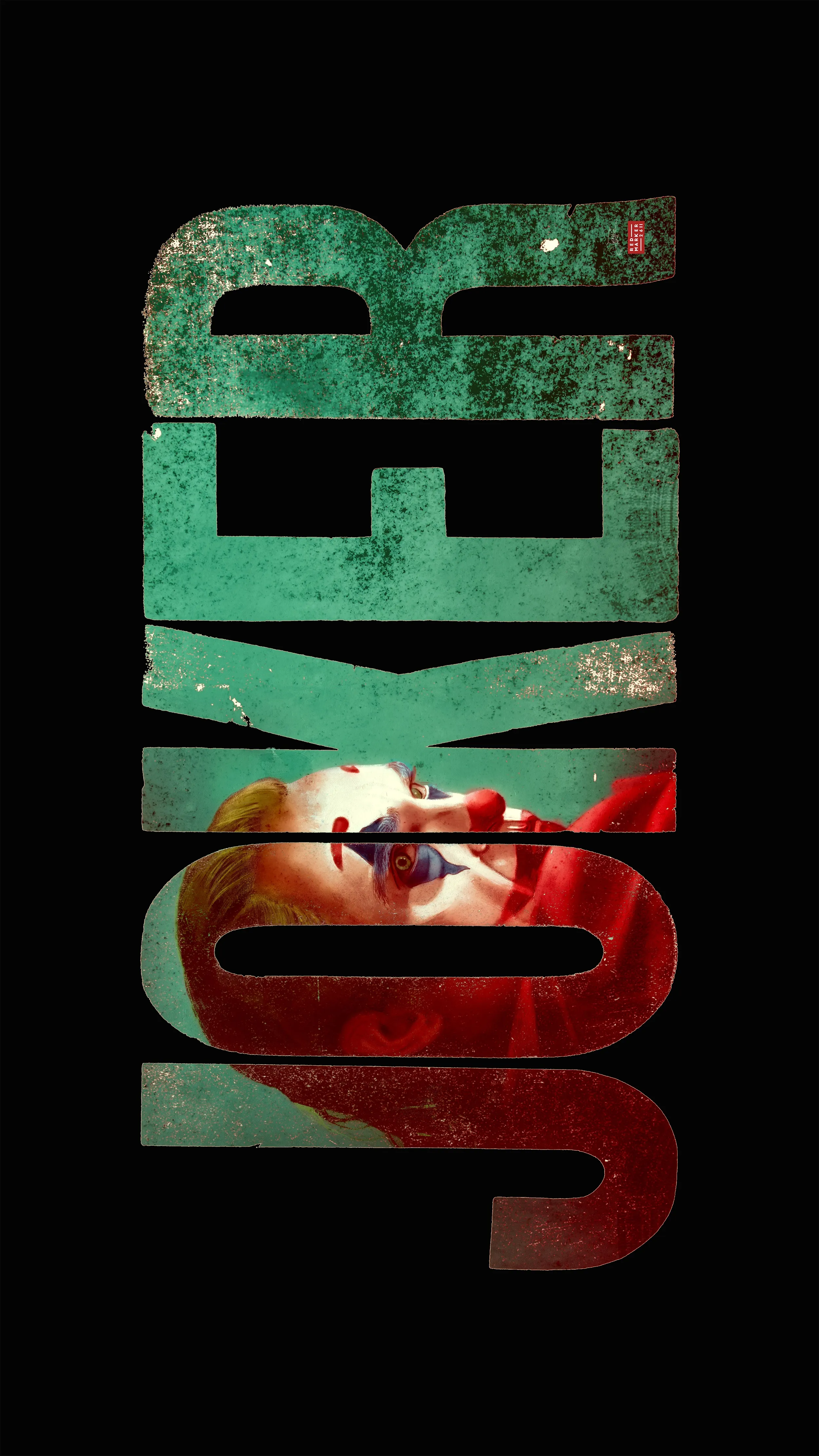 Bold Movie Inspired Joker Poster with Dark Contrast