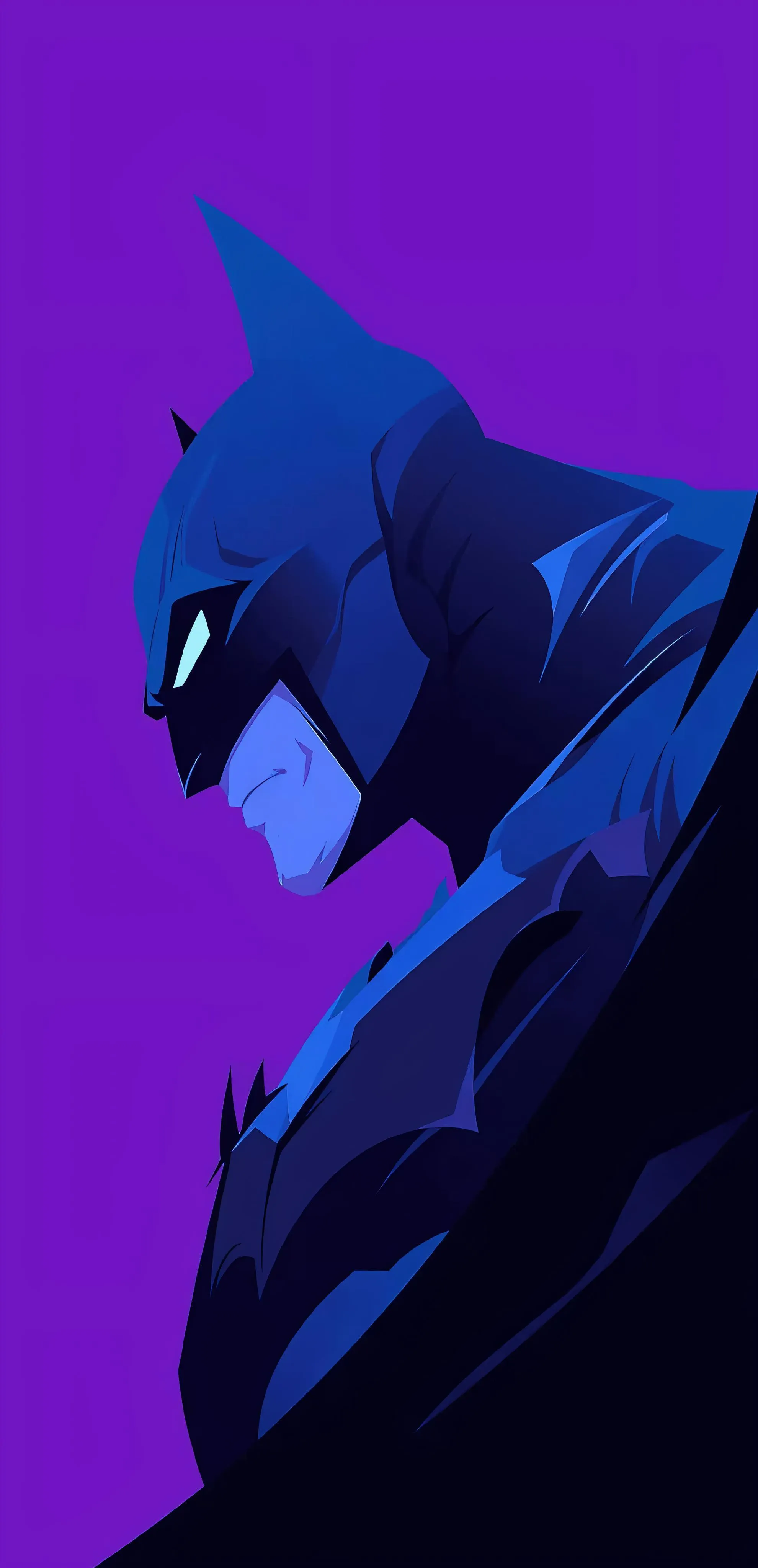 Bold Shadowed Hero Artwork in Deep Blue Tones for Mobile