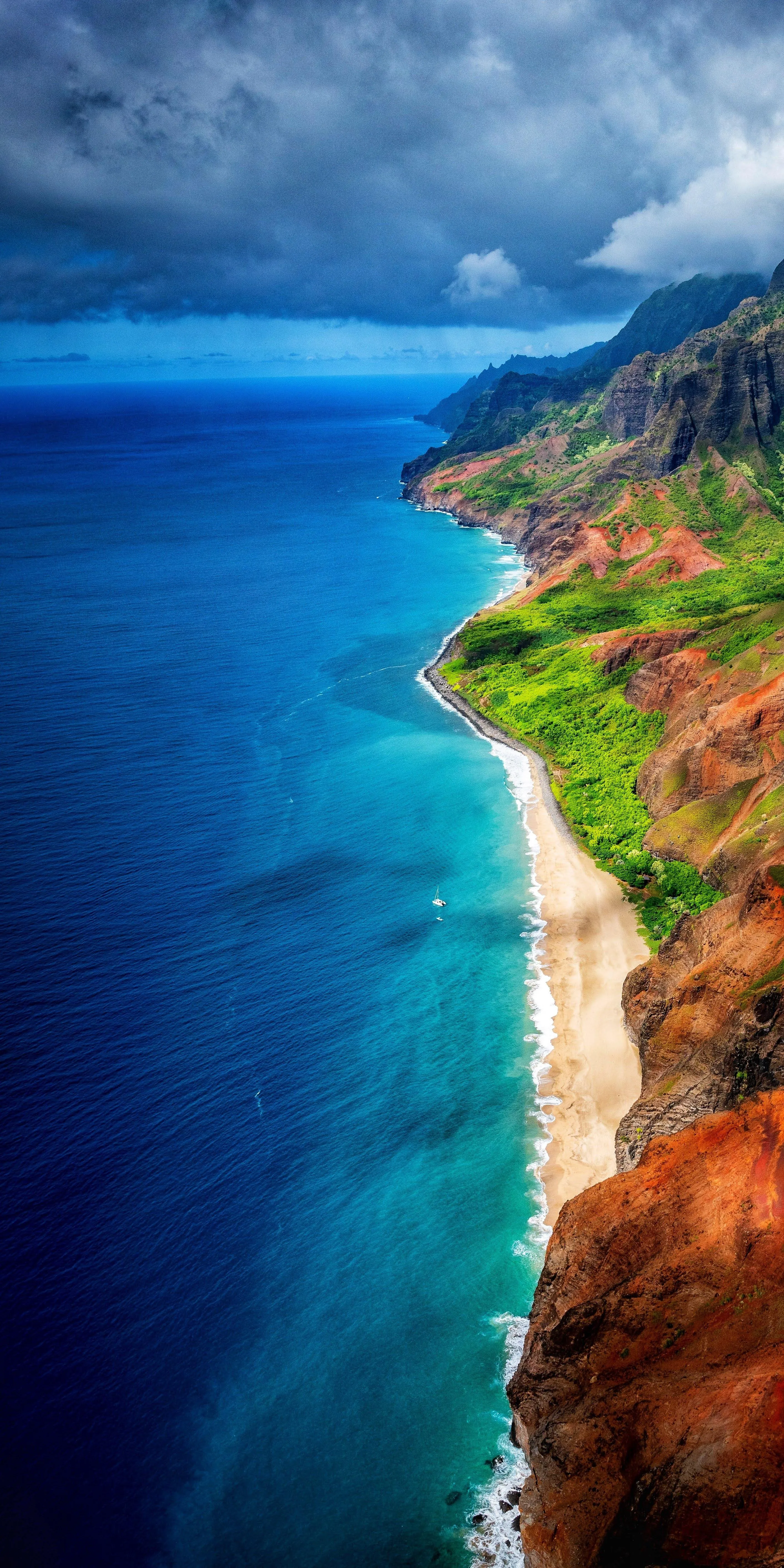 Breathtaking Coastal View with Turquoise Water and Cliffs