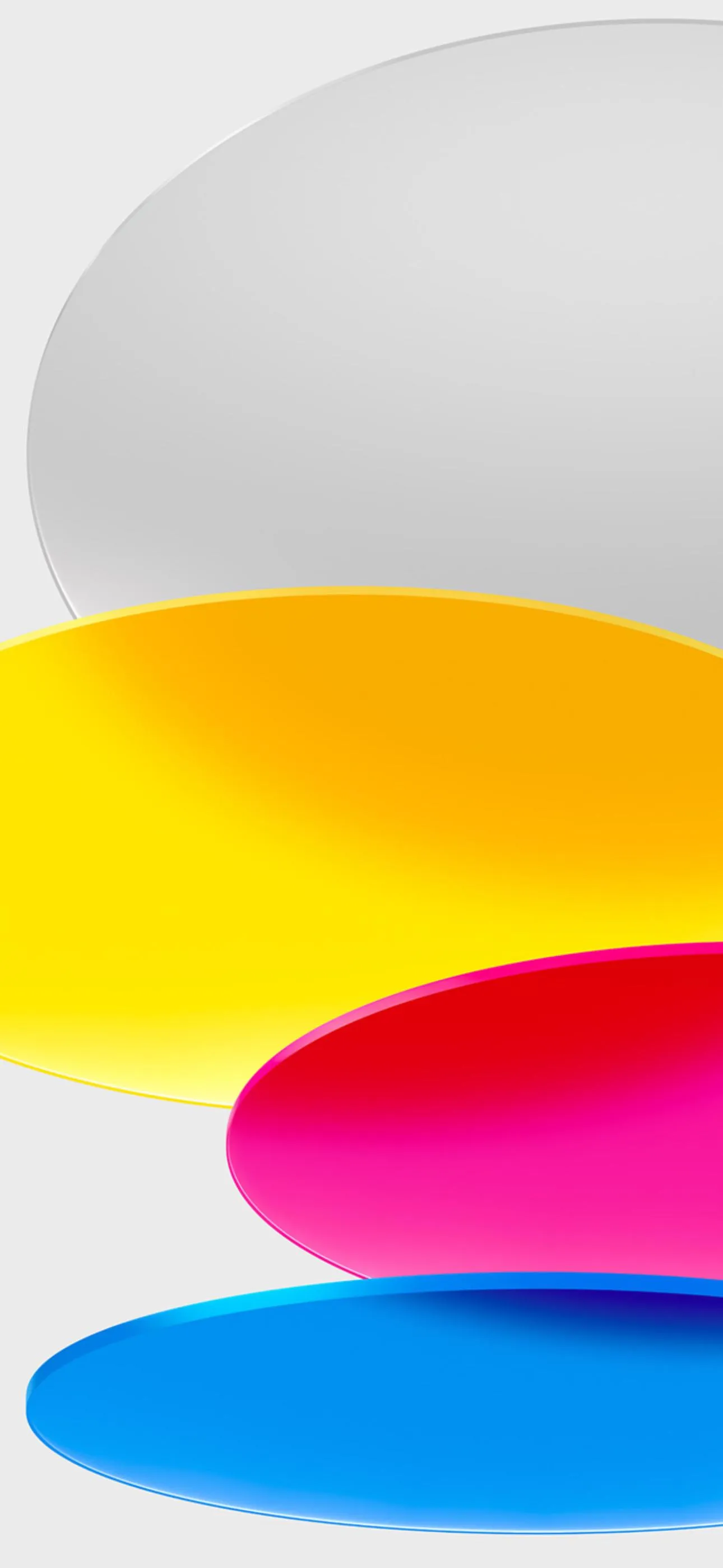 Bright Abstract Shapes in Yellow Pink and Blue Tone