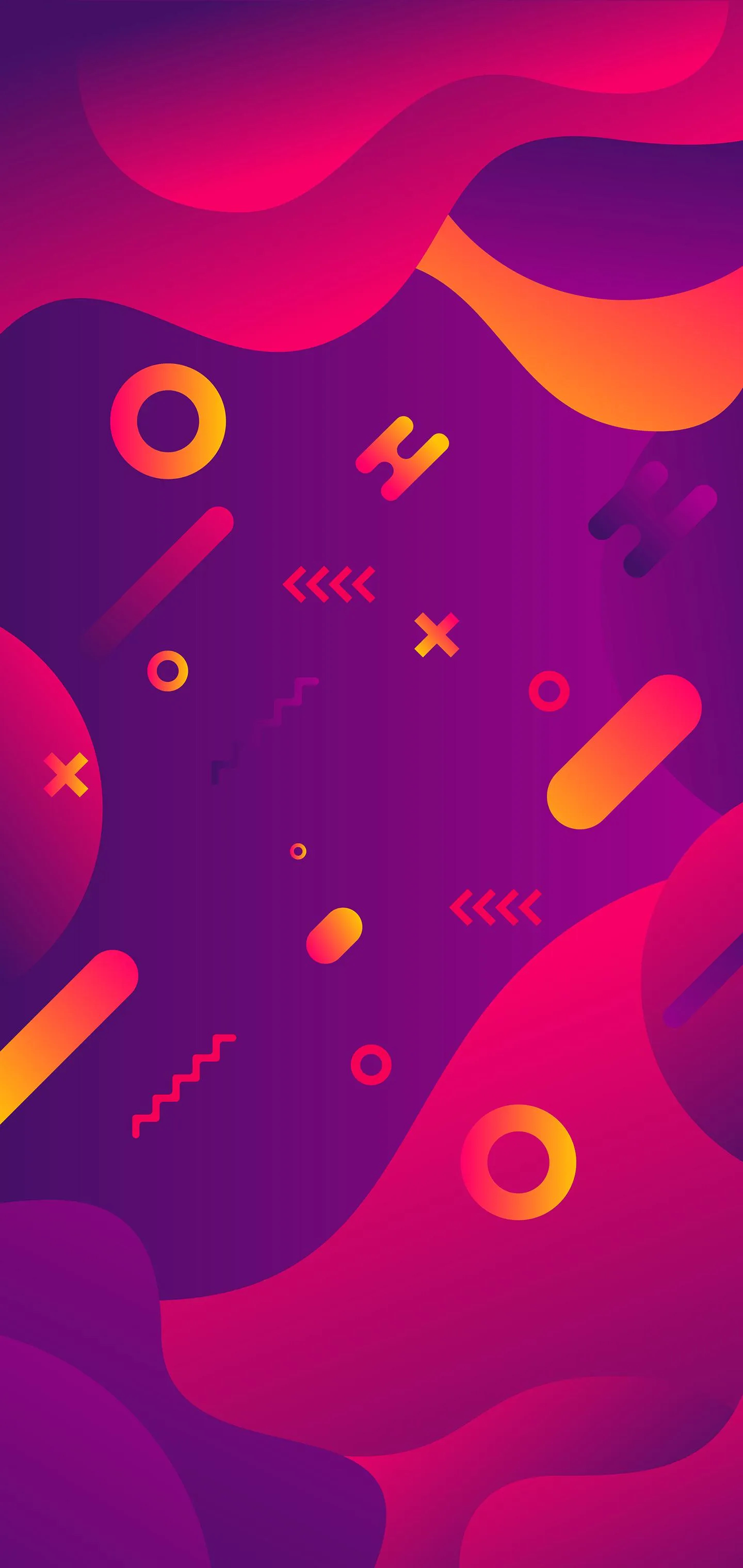 Bright Abstract Space Background with Red and Yellow