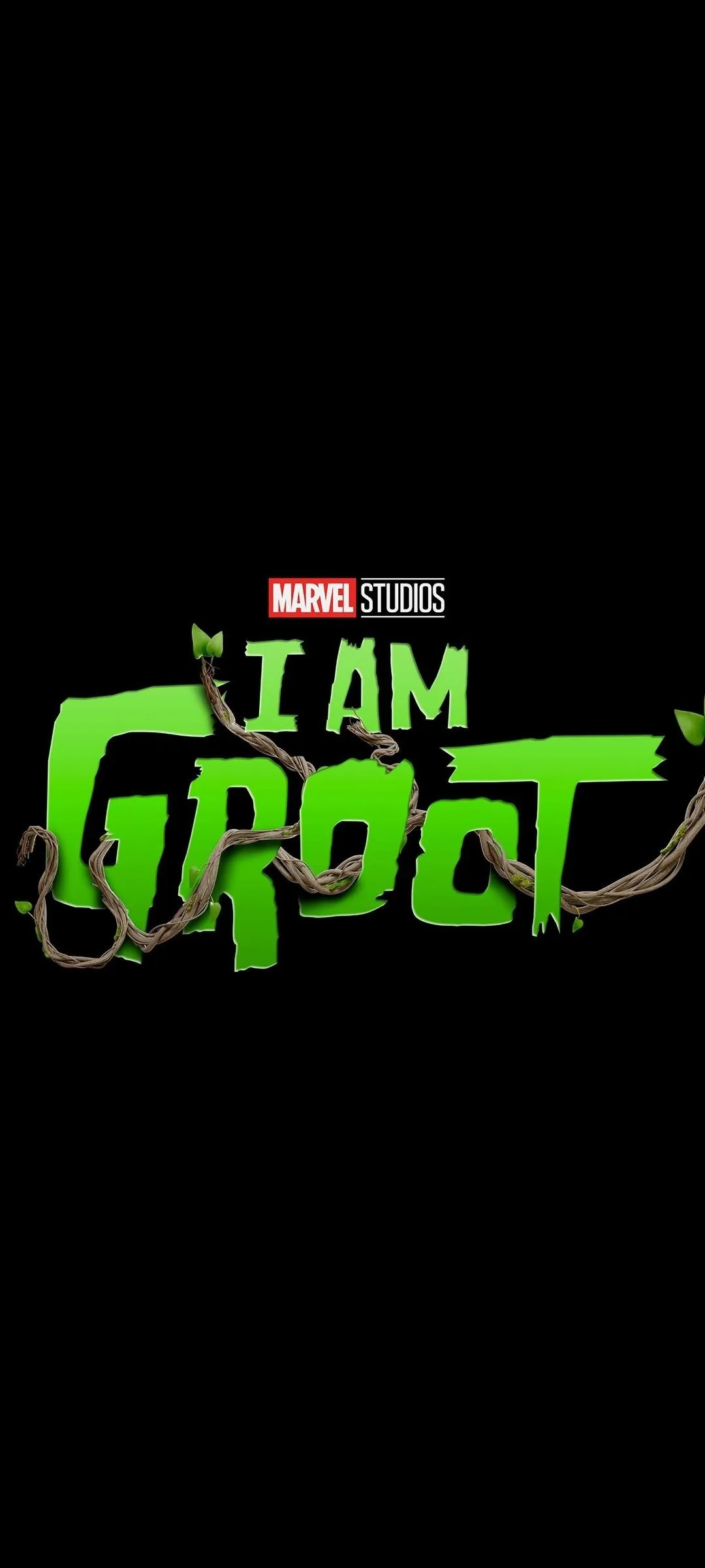 Bright Neon I Am Groot Poster Style Illustration Wallpaper