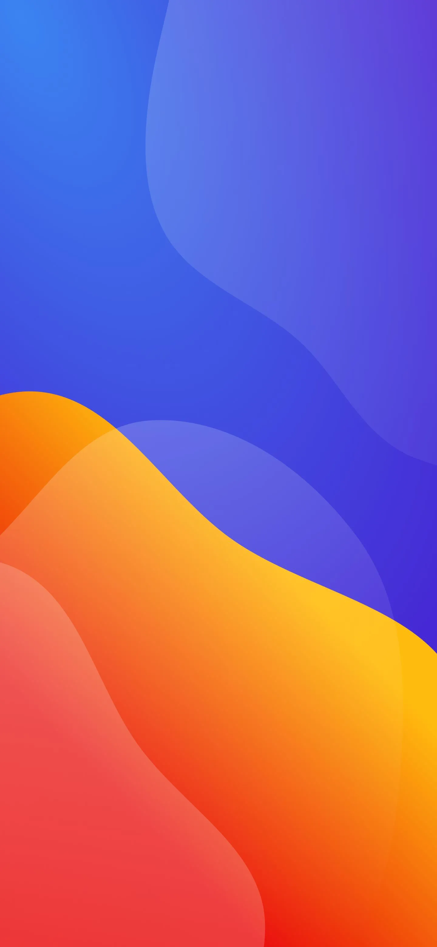 Bright Orange and Blue Curves in Modern Abstract Art