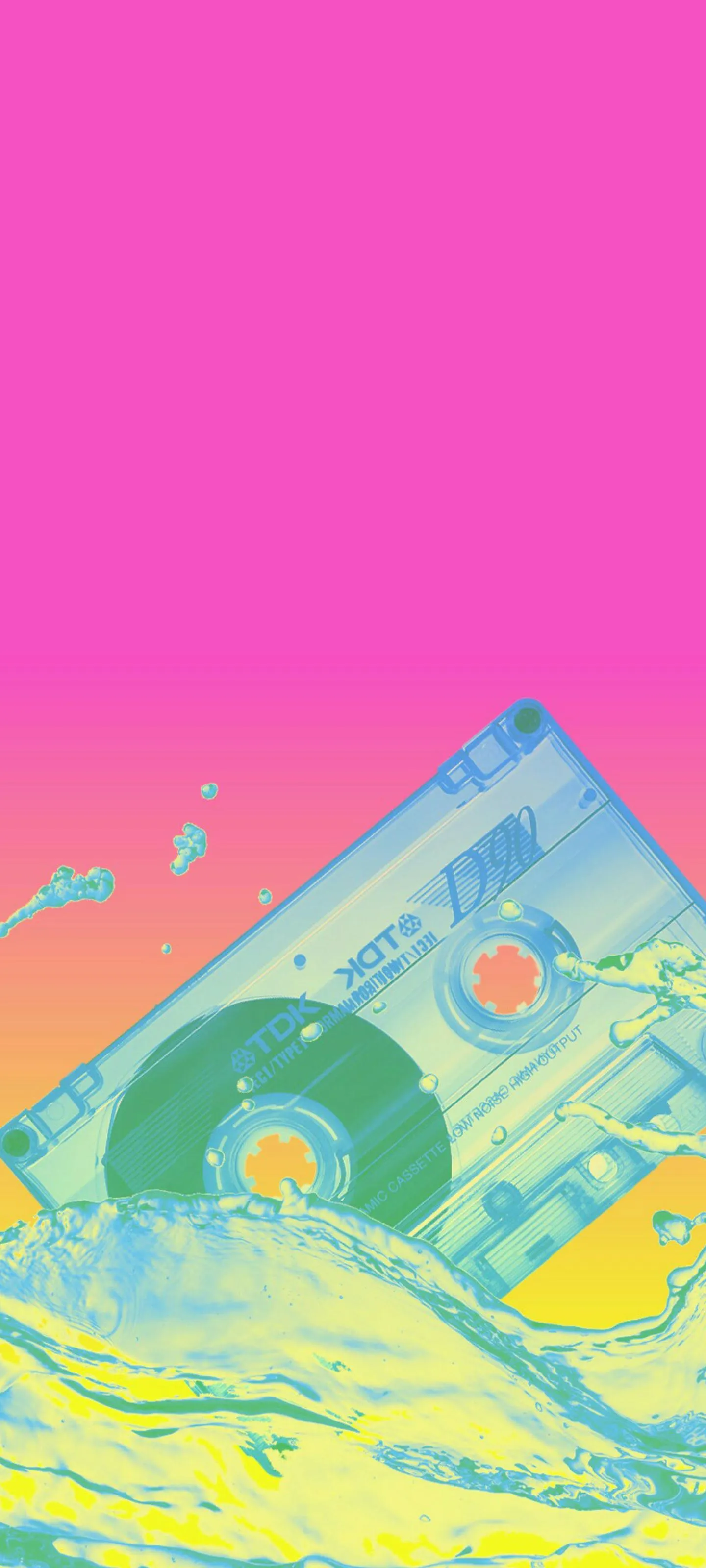 Bright Pink Background with Retro Futuristic Design Wallpaper