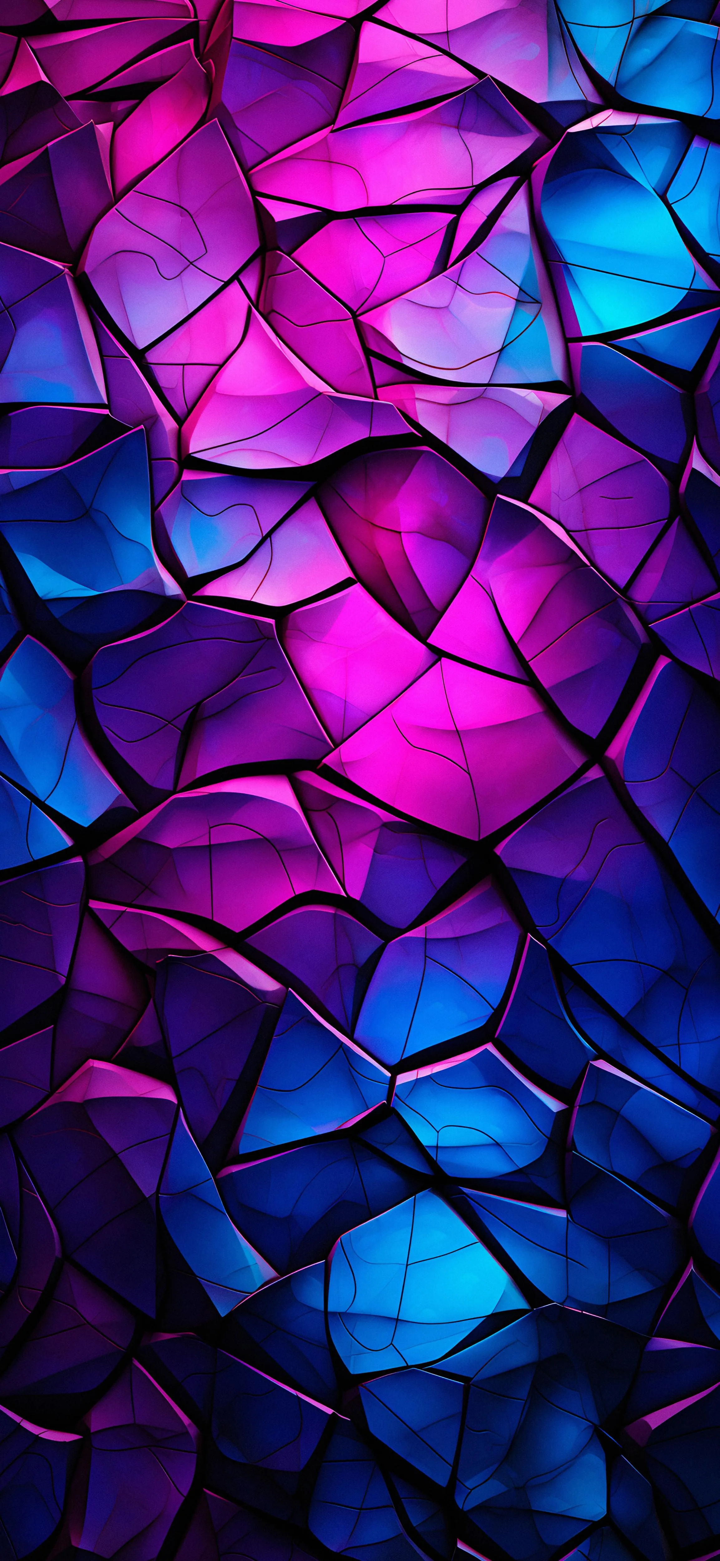 Bright Purple and Blue Stained Glass Pattern Texture