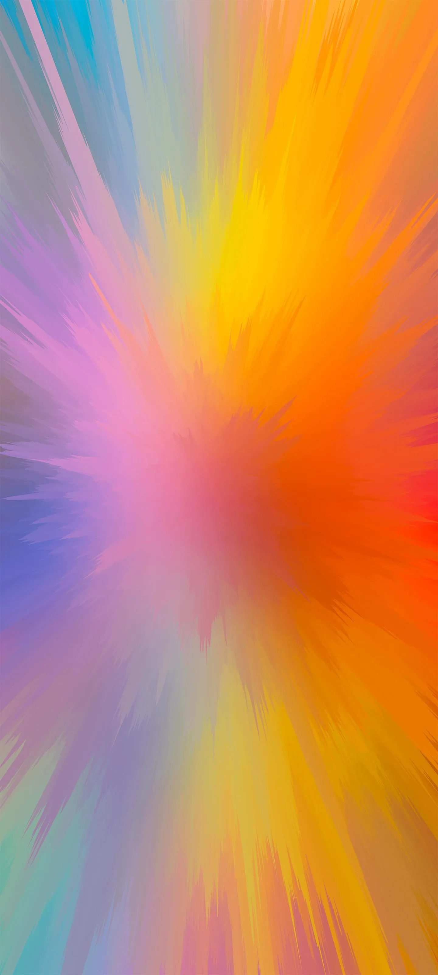 Bright Rainbow Burst Abstract Color Explosion Wallpaper