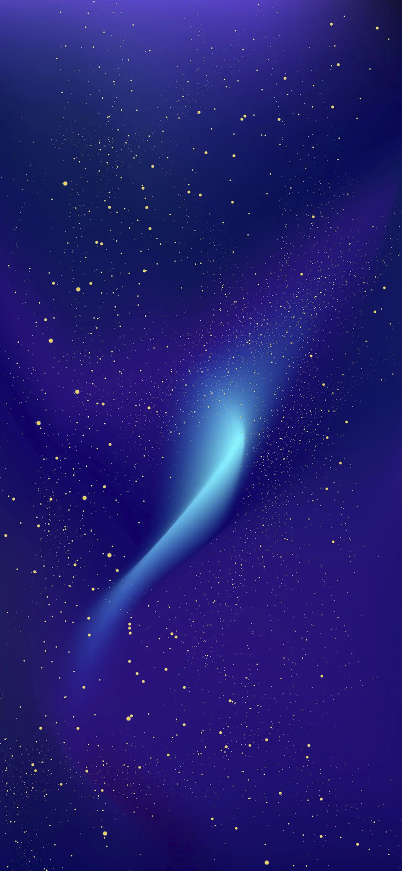 Bright Streak of Light Over Deep Blue Galaxy Sky image