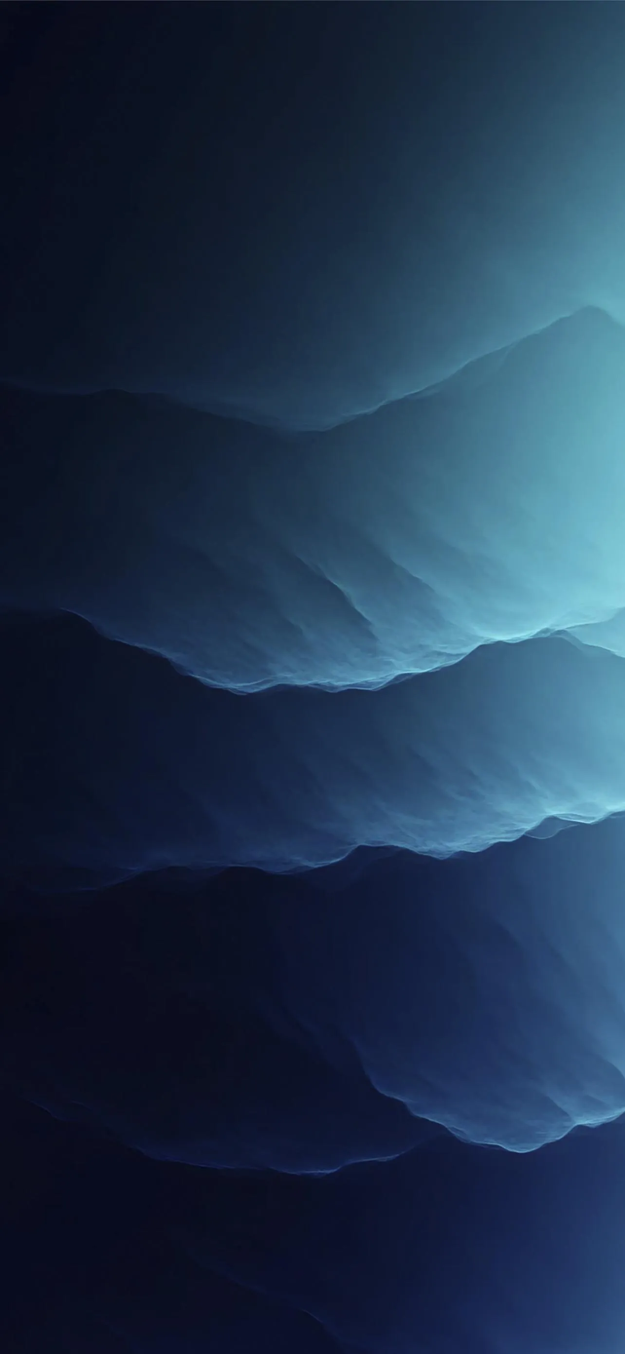 Calm Blue Mountain Layers Mobile Background Wallpaper