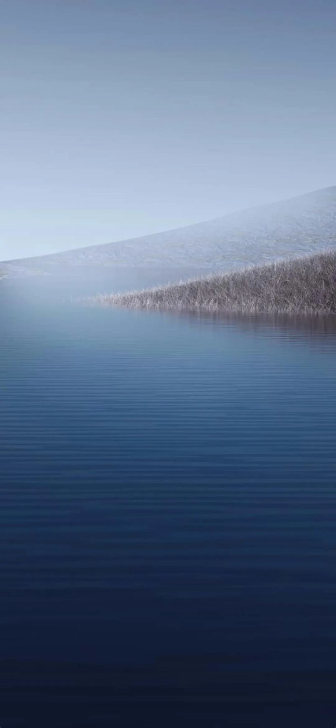 Calm Blue Ocean Horizon Under Clear Summer Sky Wallpaper