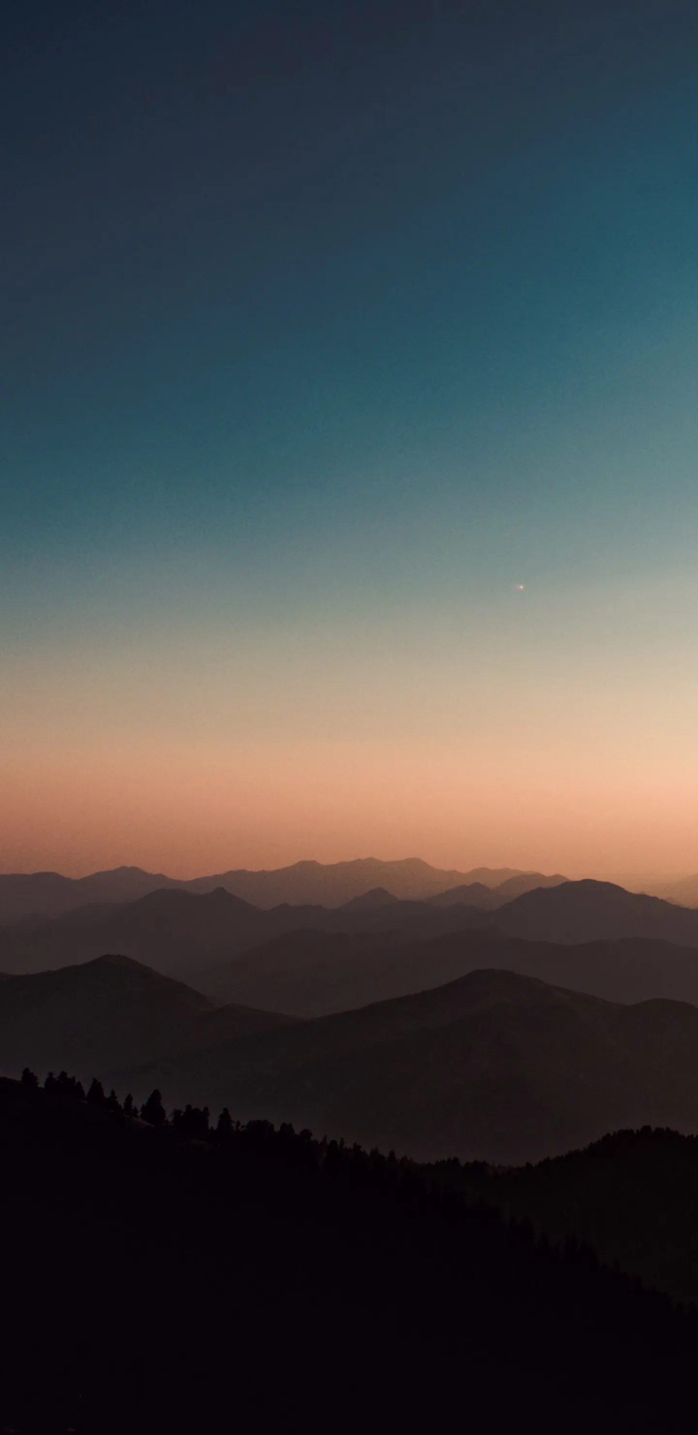 Calm Mountain Landscape During Sunset with Warm Colors