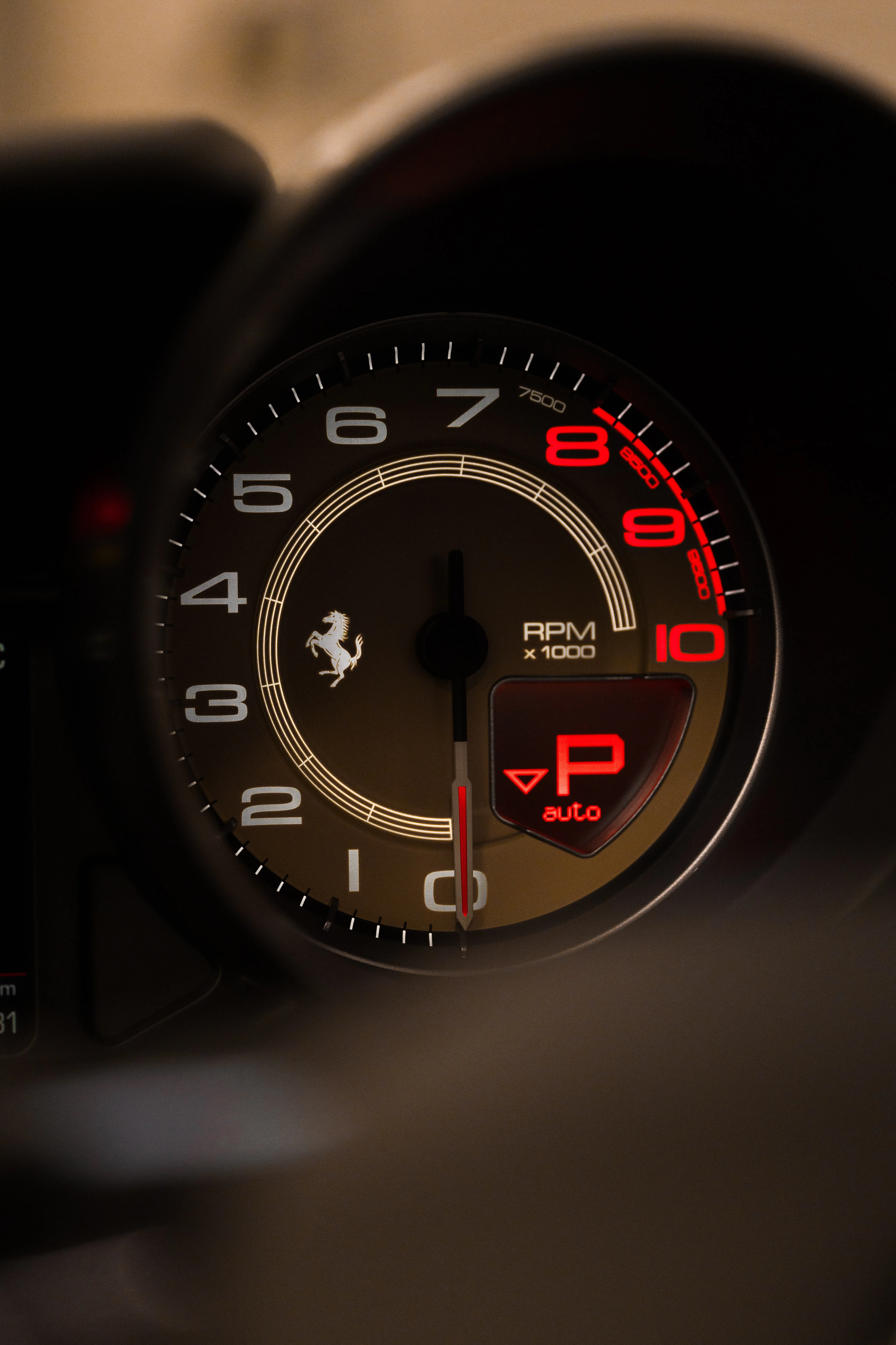 Car Dashboard Speedometer in Close Up View Wallpaper
