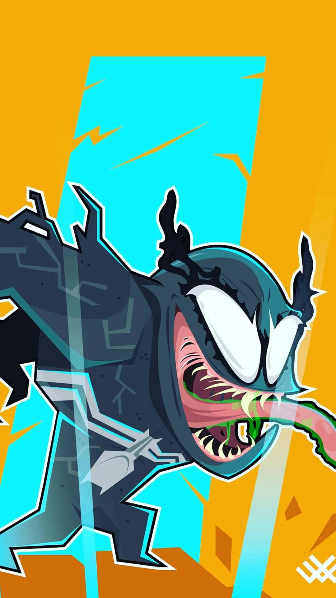 Cartoon Character Screaming with Bright Colors Wallpaper