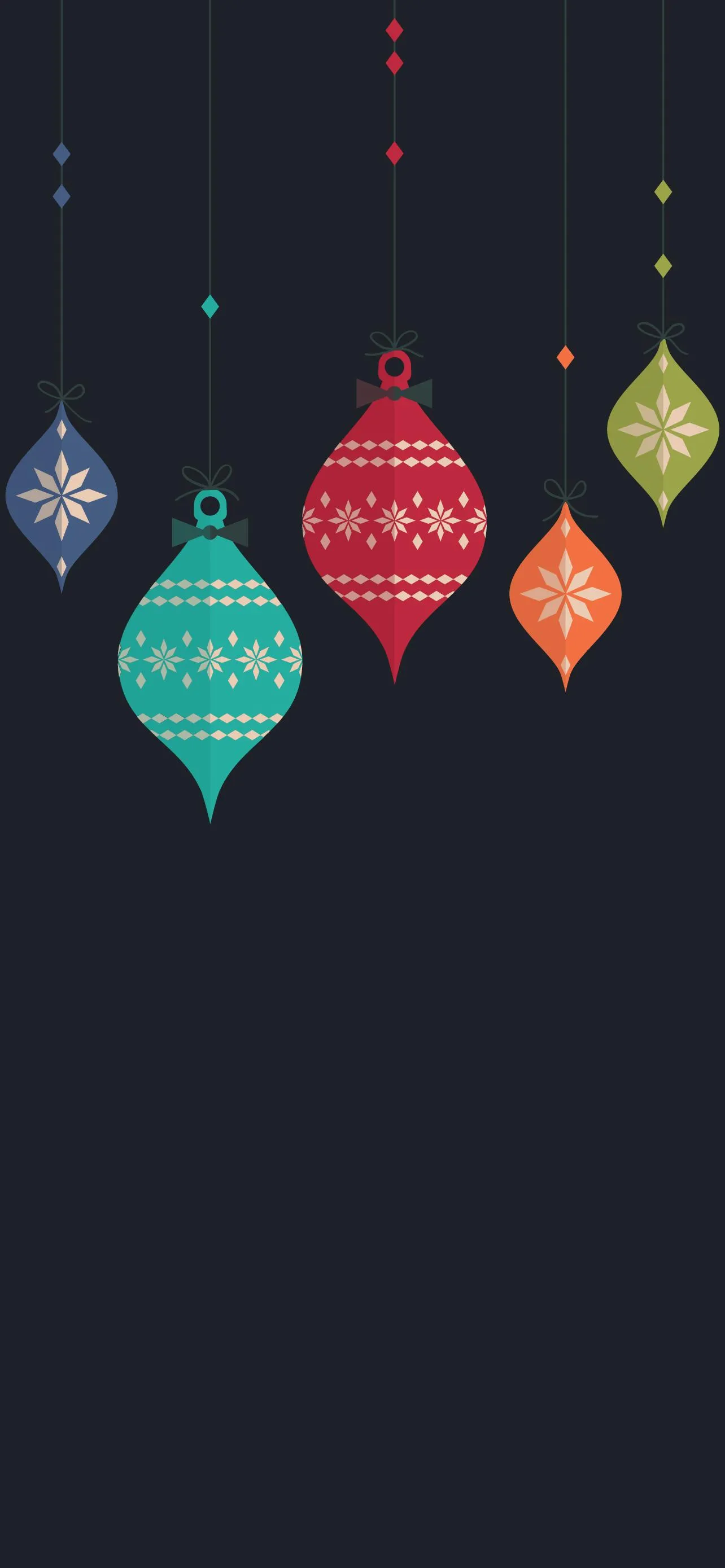 Christmas Ornaments Dark Festive Free Mobile Wallpaper
