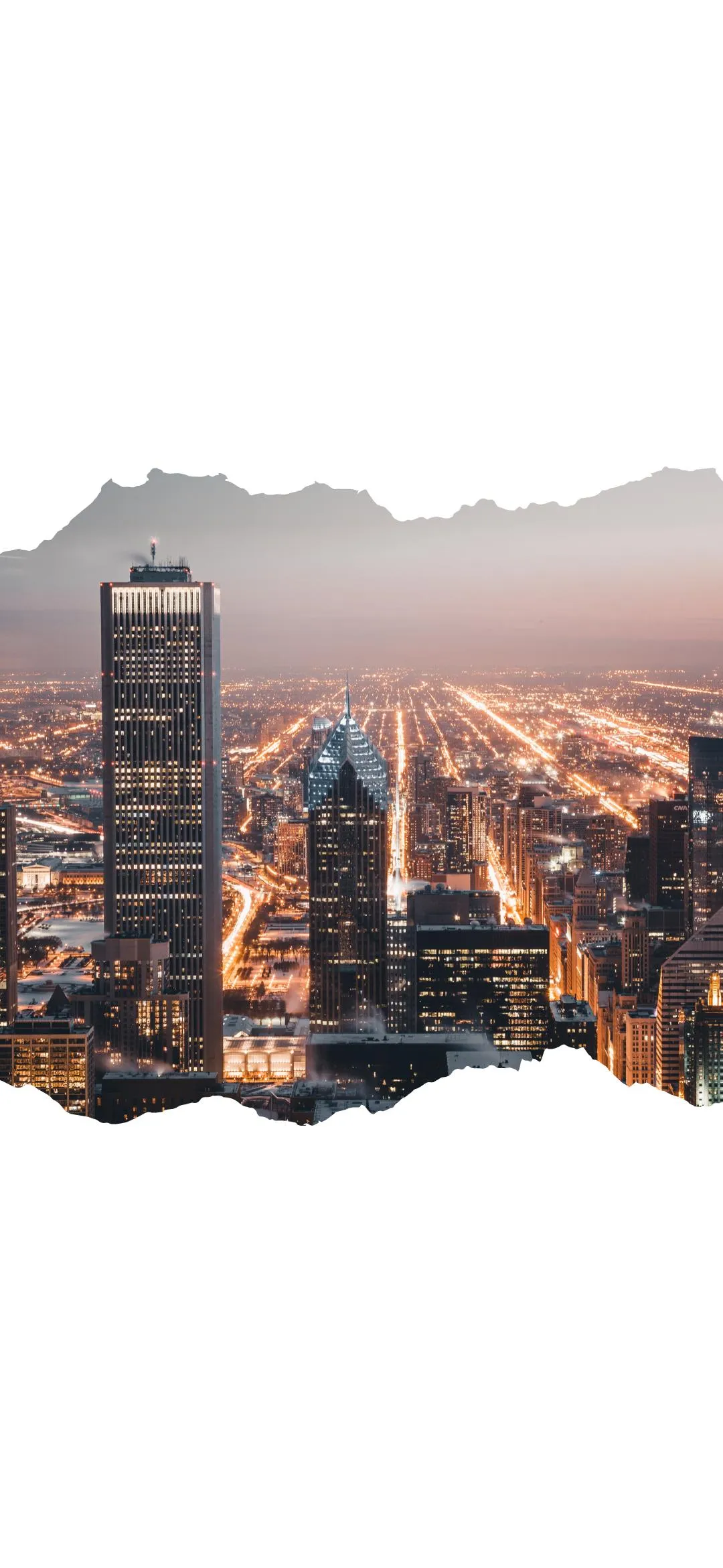 City Skyline During Sunset Bright Urban Landscape Design