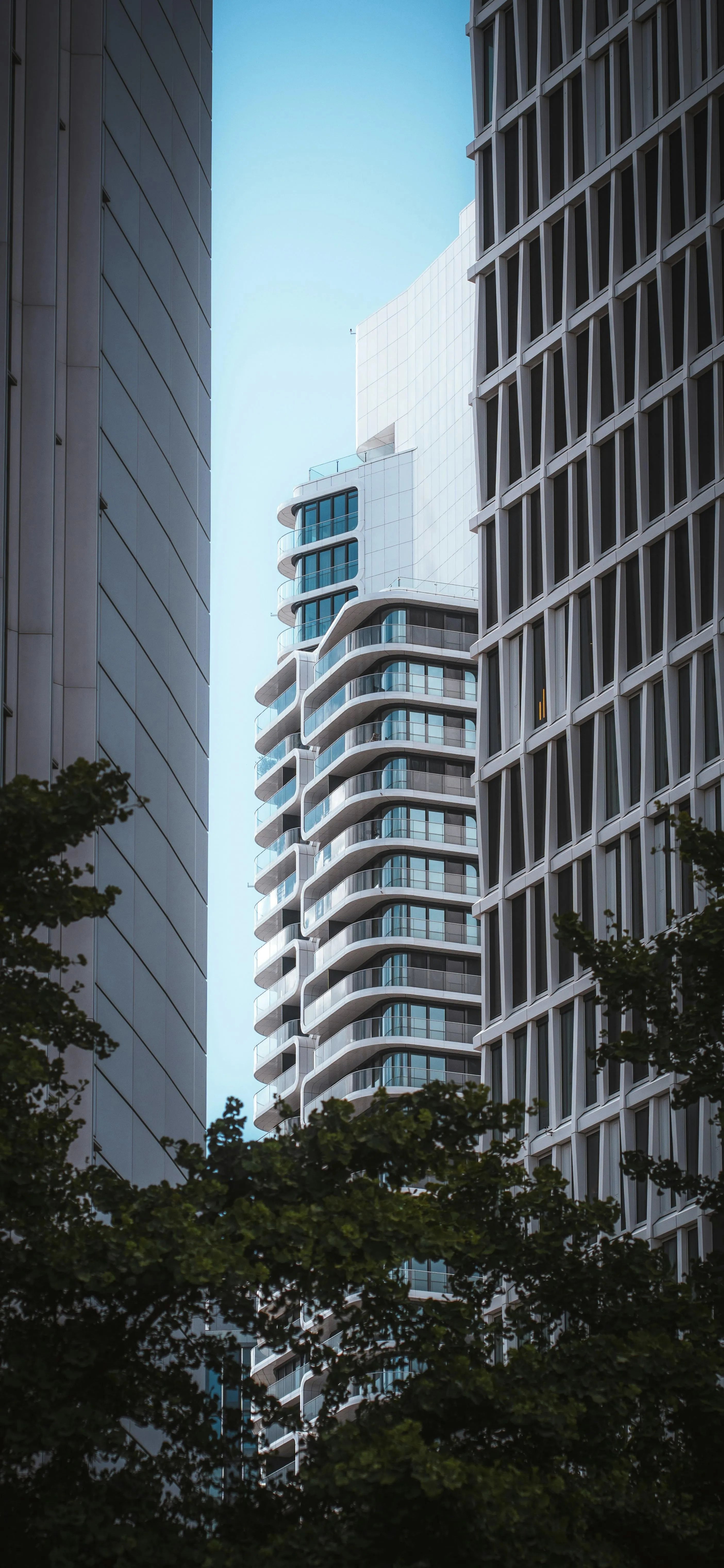 Cityscape View Featuring Tall Skyscraper Urban Environment