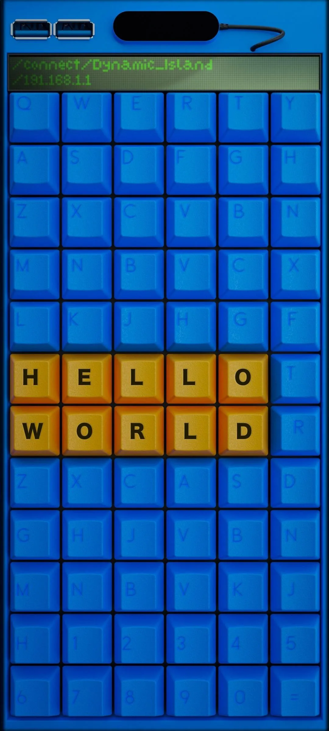 Classic Blue Gameboard With Word Puzzle Highlighted