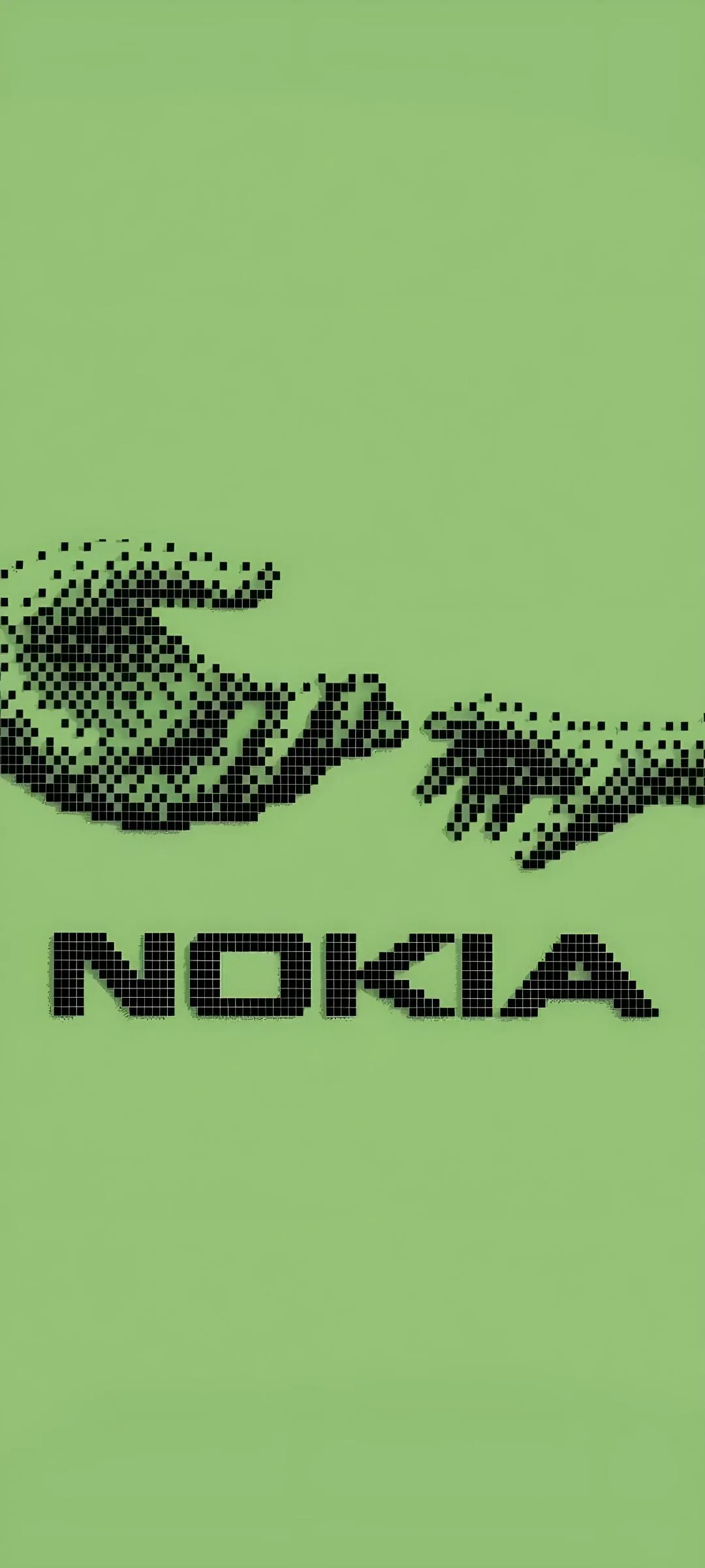 Classic Nokia Logo with Vintage Green Background Wallpaper