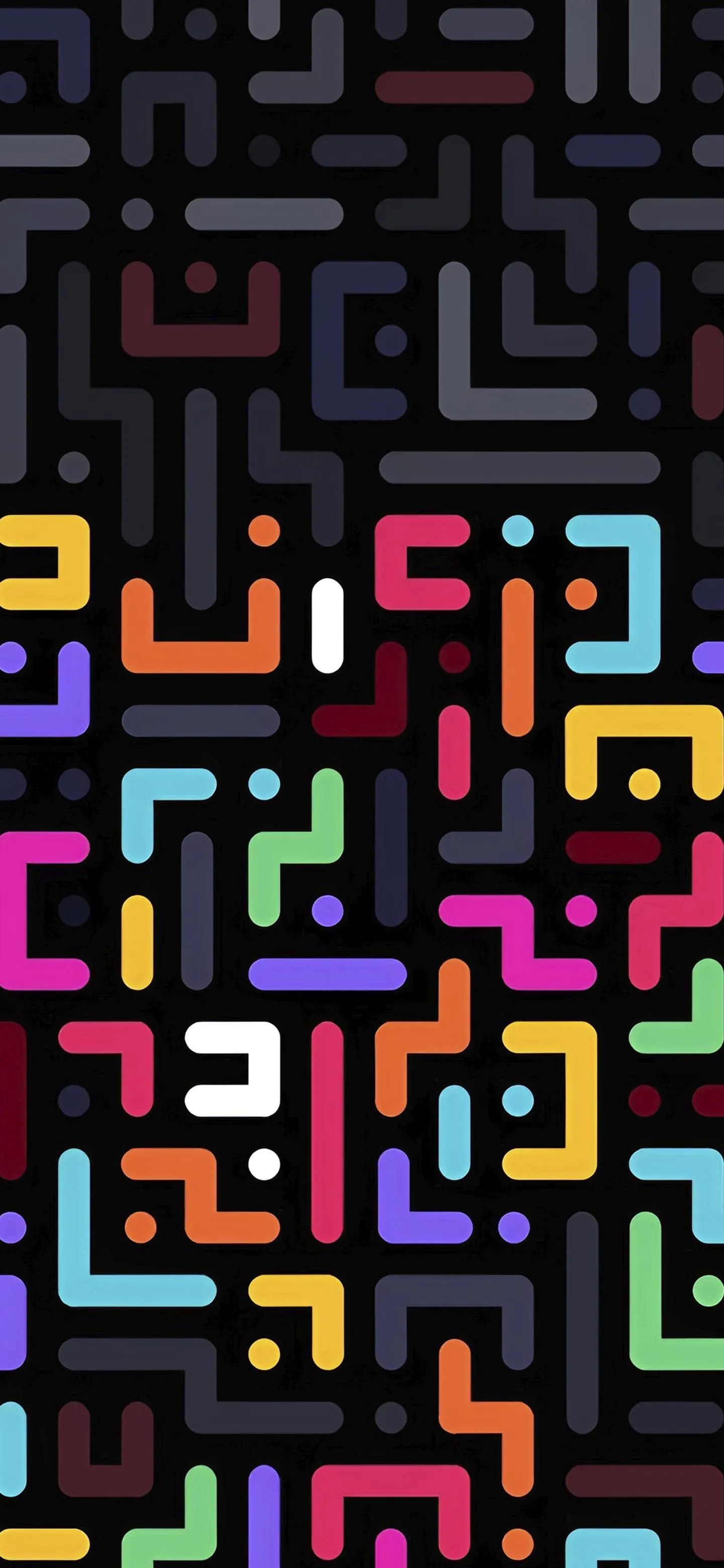 Classic Pacman Game Maze free Mobile Wallpaper Design