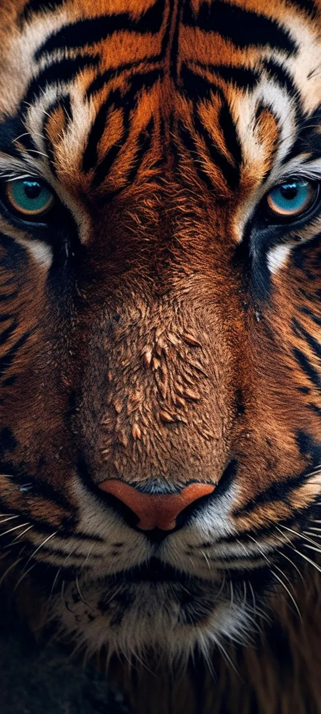 Close Up Majestic Tiger Face Animal Mobile Wallpaper