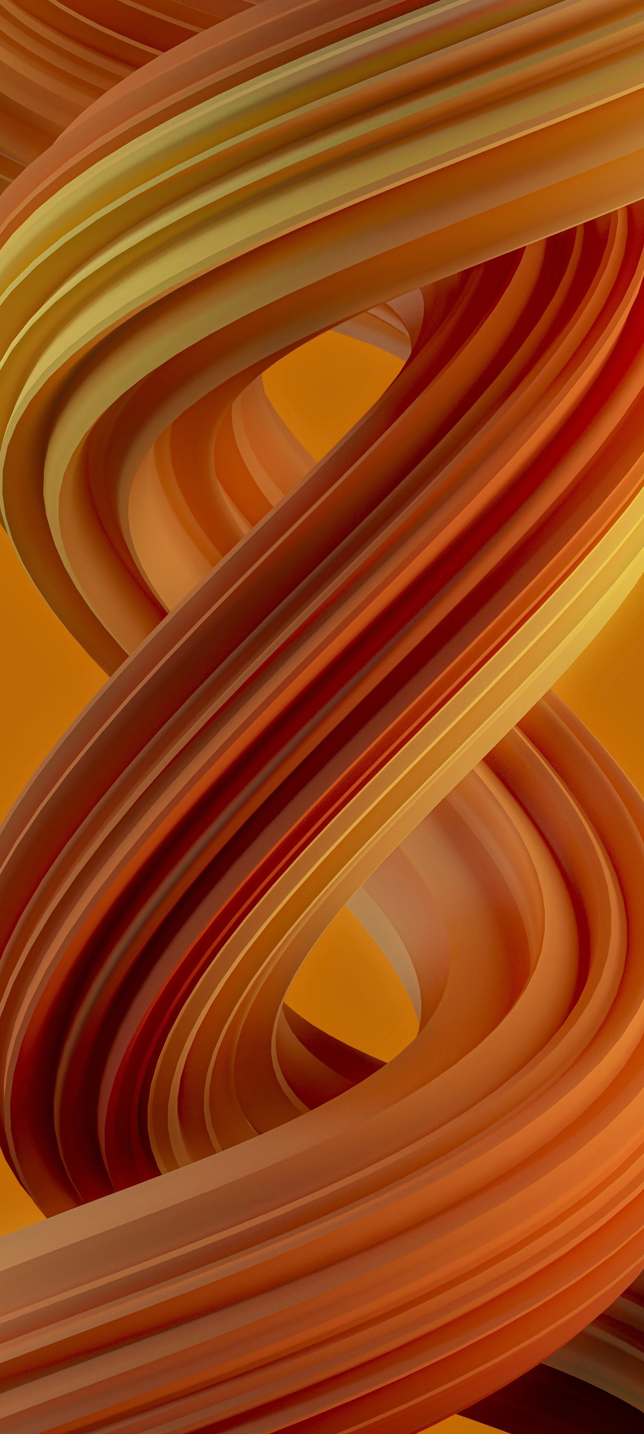 Close Up of Orange and Yellow Abstract Swirling Pattern